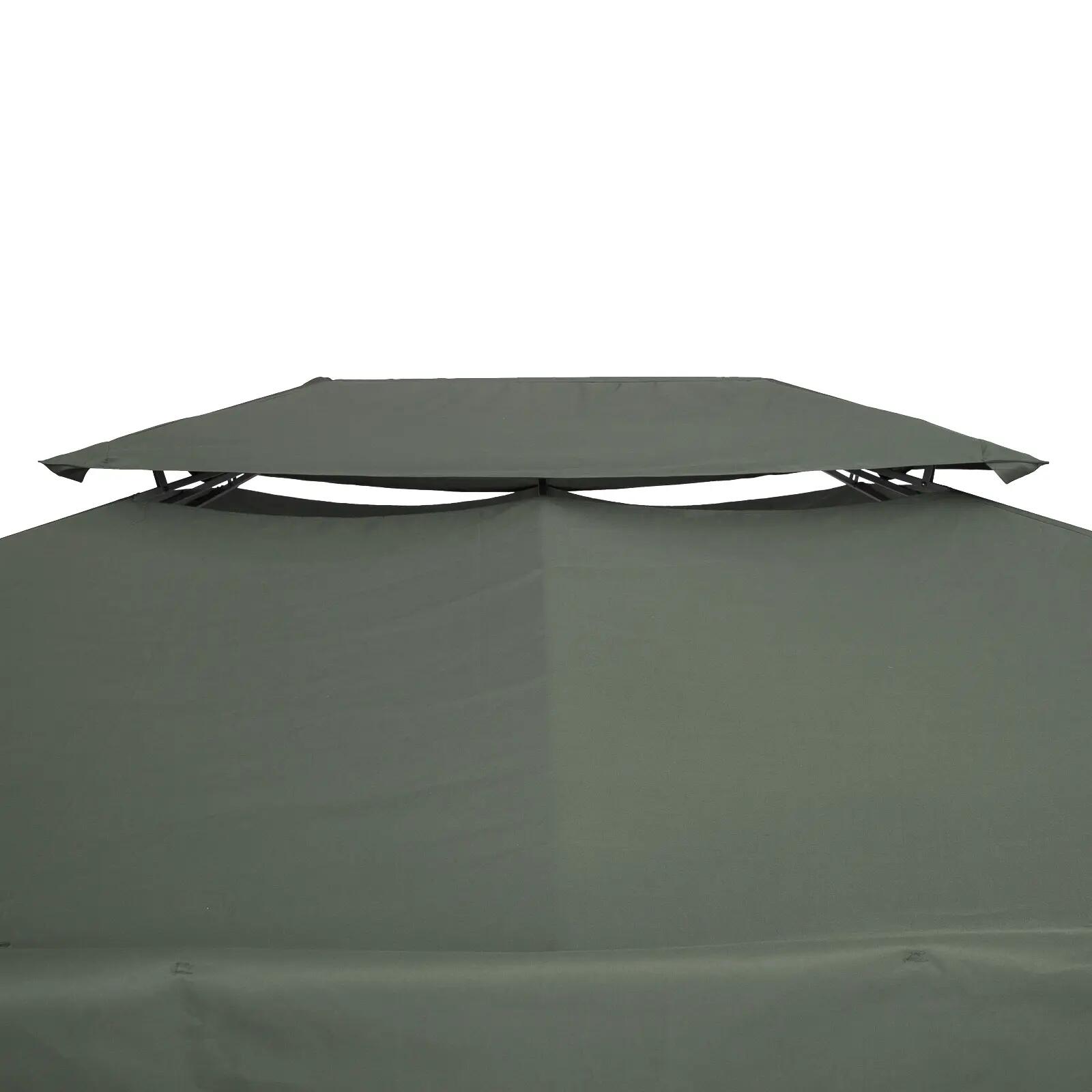 Techo de Repuesto Outsunny 400x300 cm Gris Oscuro 5/7