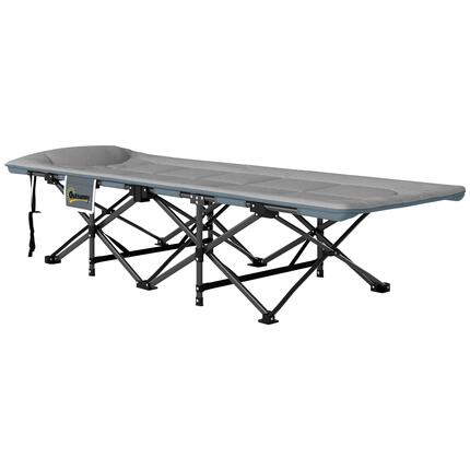 Cama Plegable Camping Outsunny 187x67x37 cm Gris