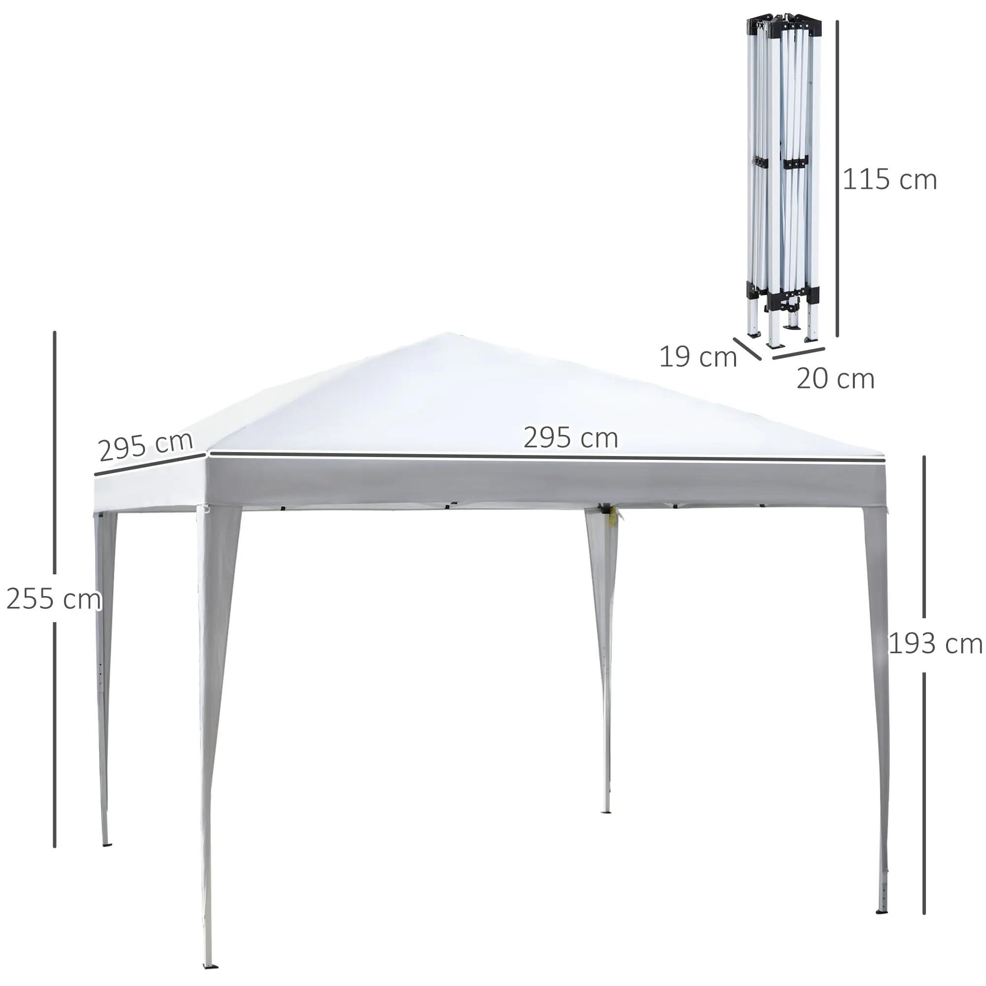 Tenda de exterior branco prateado Outsunny 3/7