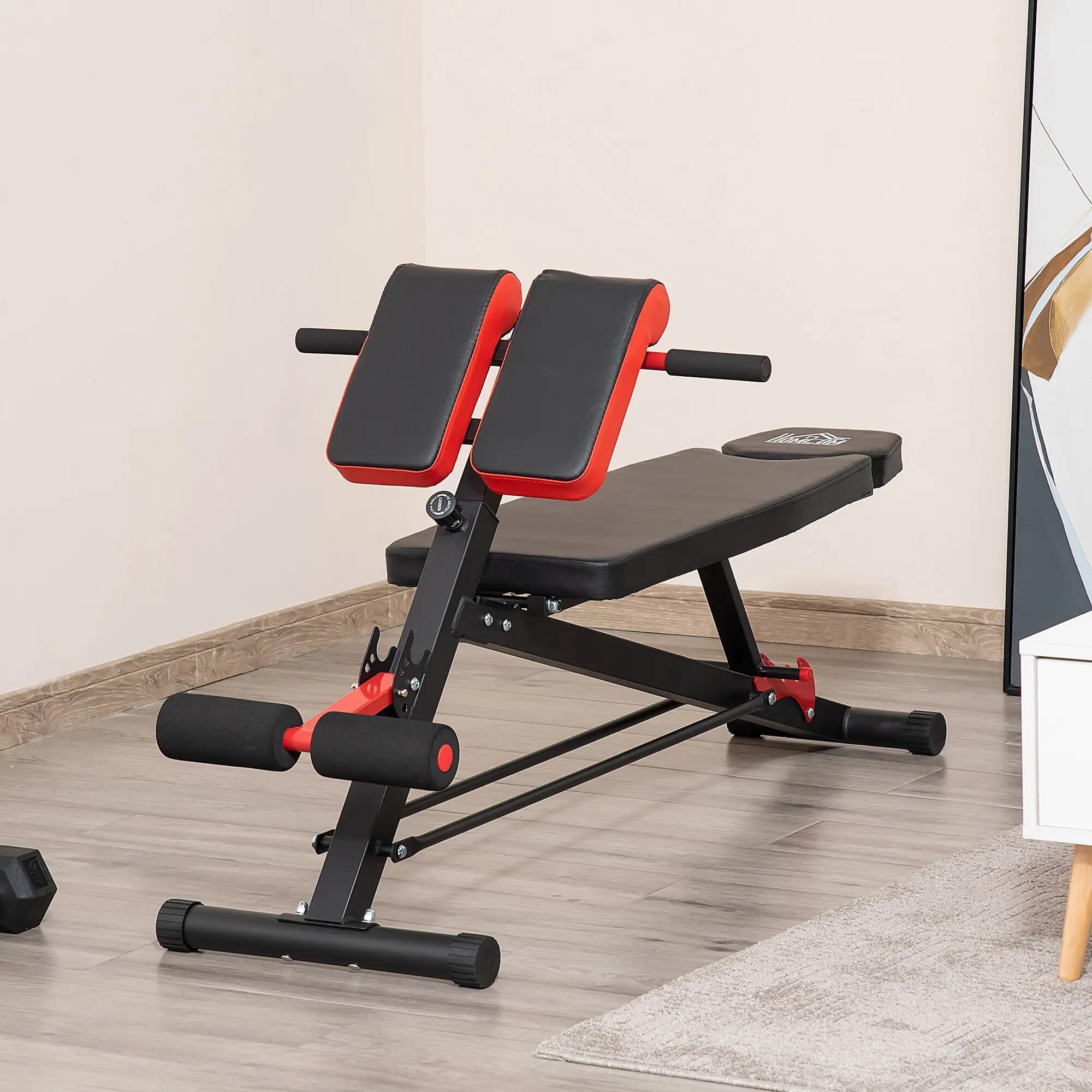 Banco musculación Ajustable 64x146x73,5-85 cm Multifuncional Carga 300 kg HOMCOM 2/8