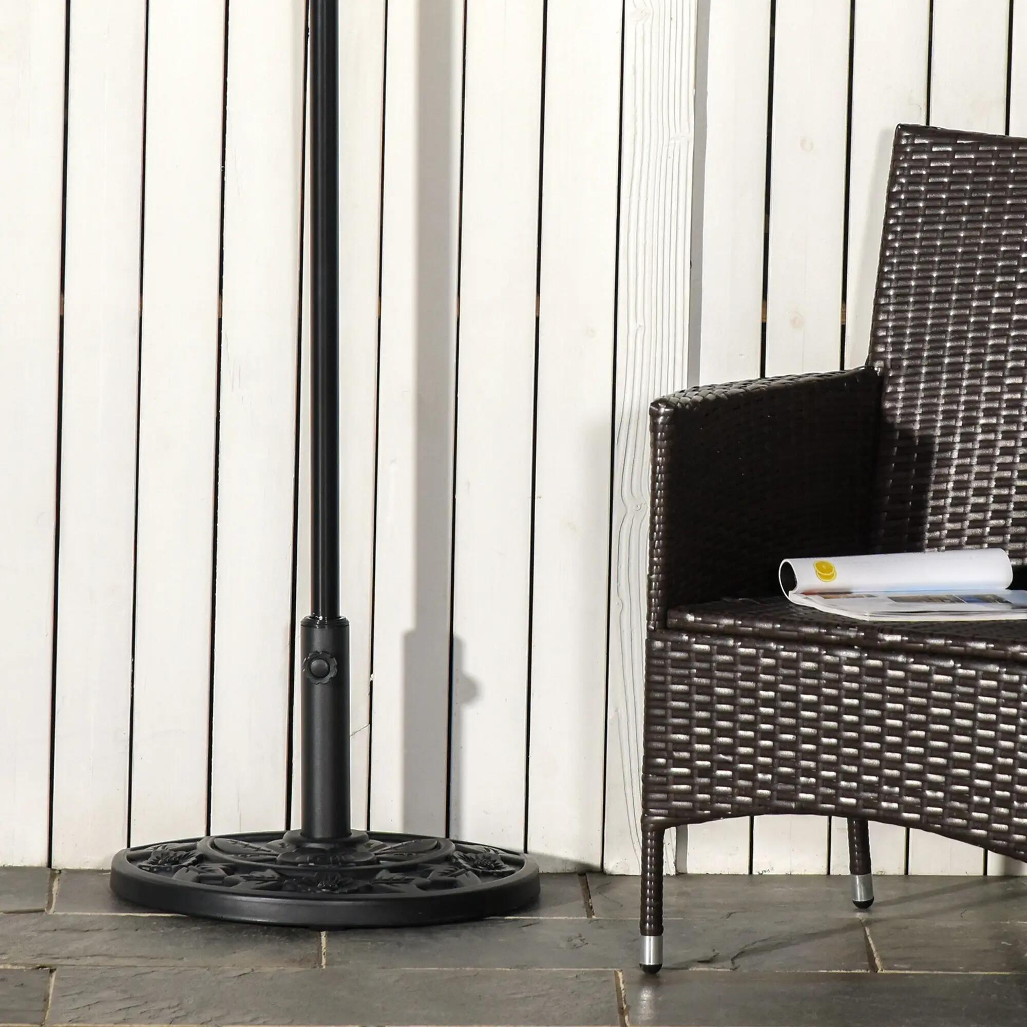 Base de Sombrilla Outsunny 50x32x32 cm Negro 4/7