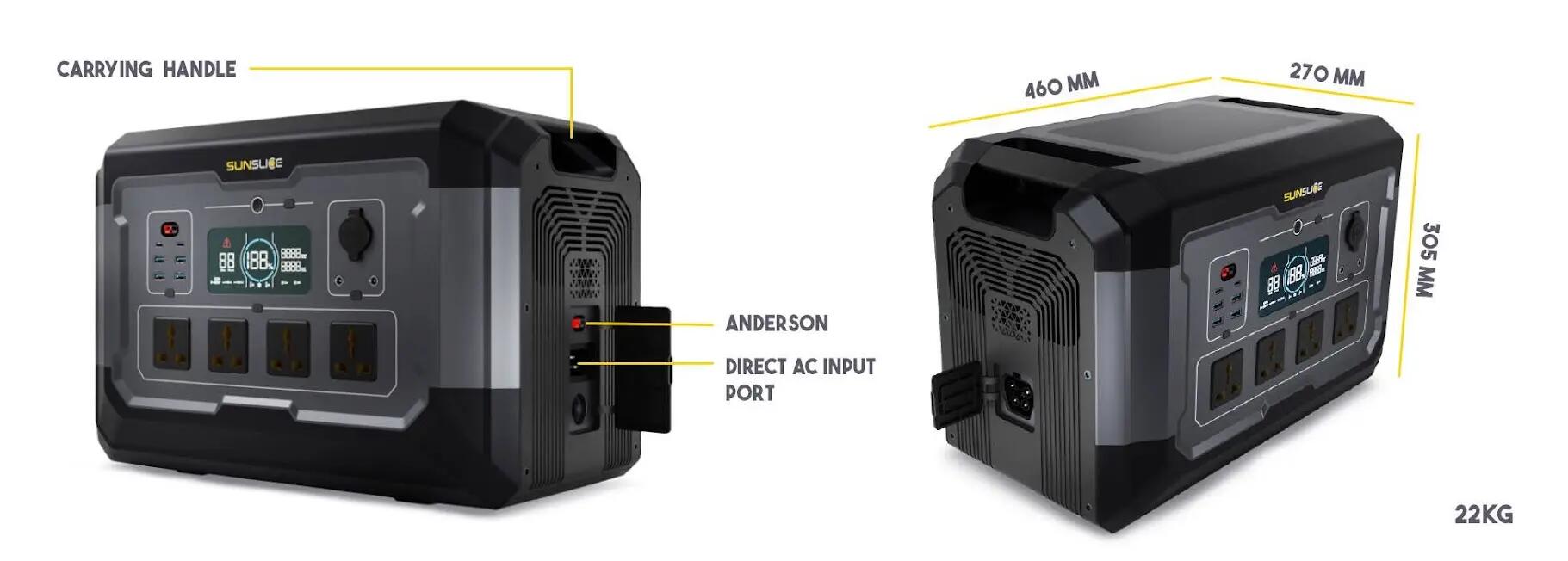 Station d'énergie portable 2048 Wh 2500 W LiFePO4 extensible Gravity 2048 Noir 10/11