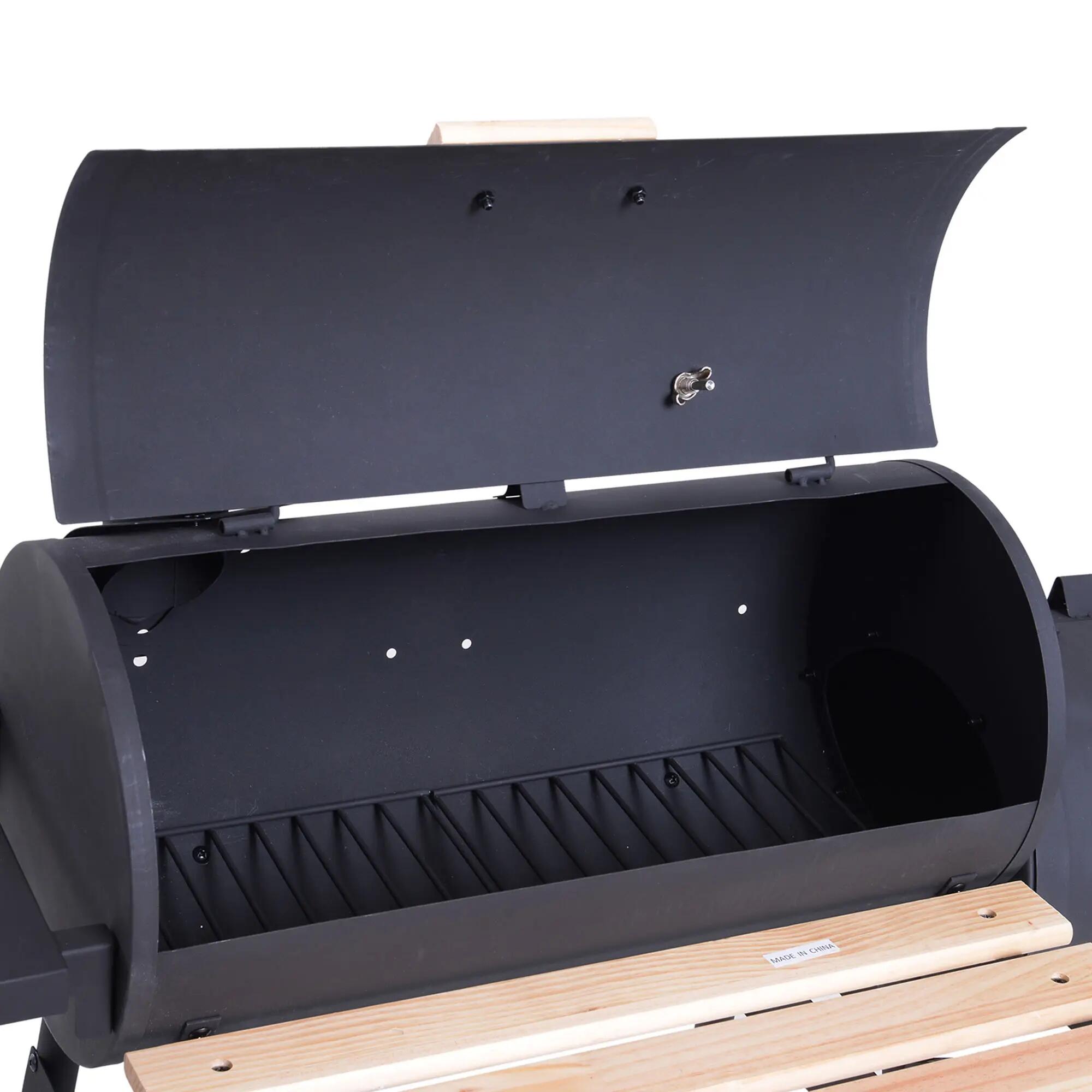 Barbacoa de Carbón Outsunny 124x53x104 cm Negro 5/7