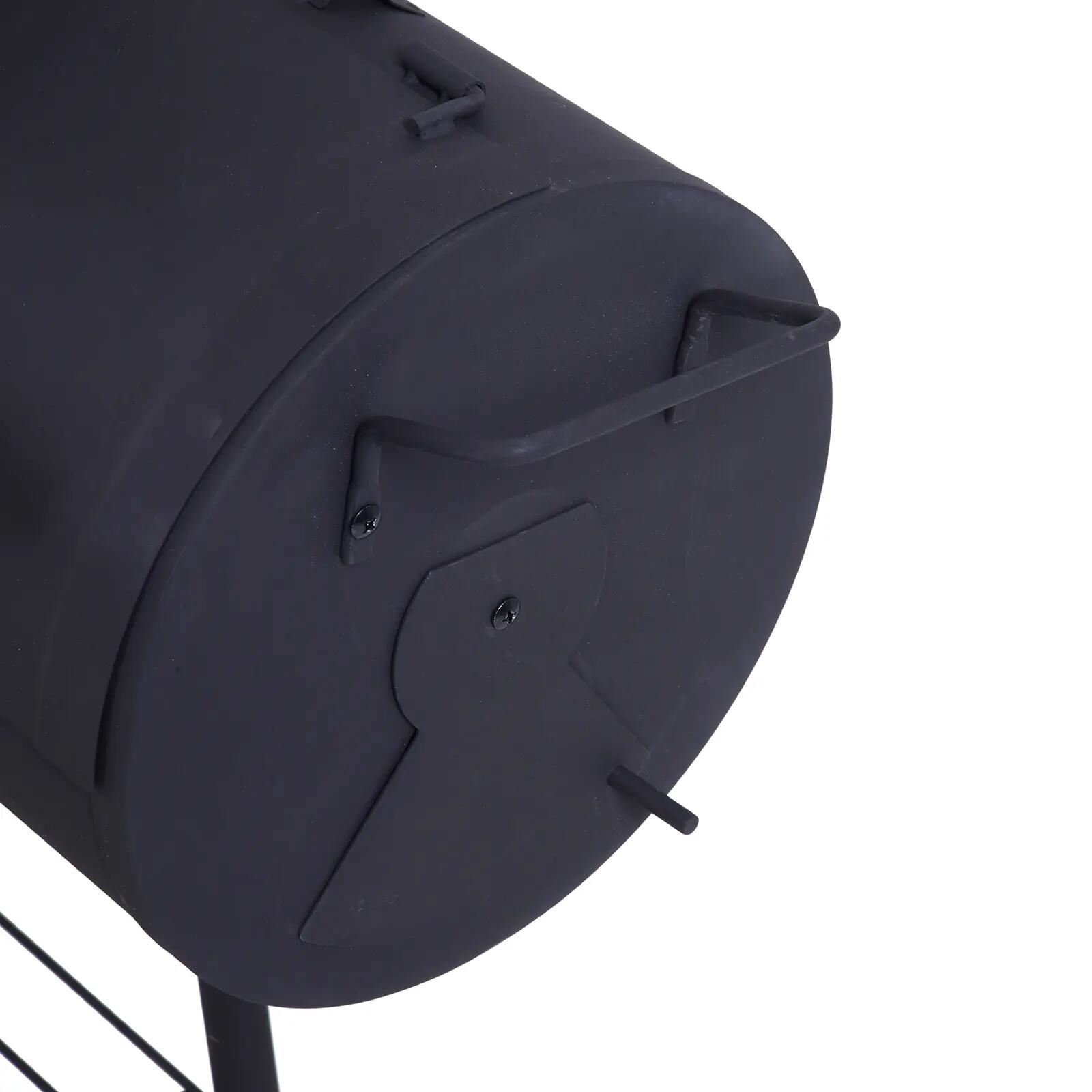 Barbacoa de Carbón Outsunny 124x53x104 cm Negro 4/7