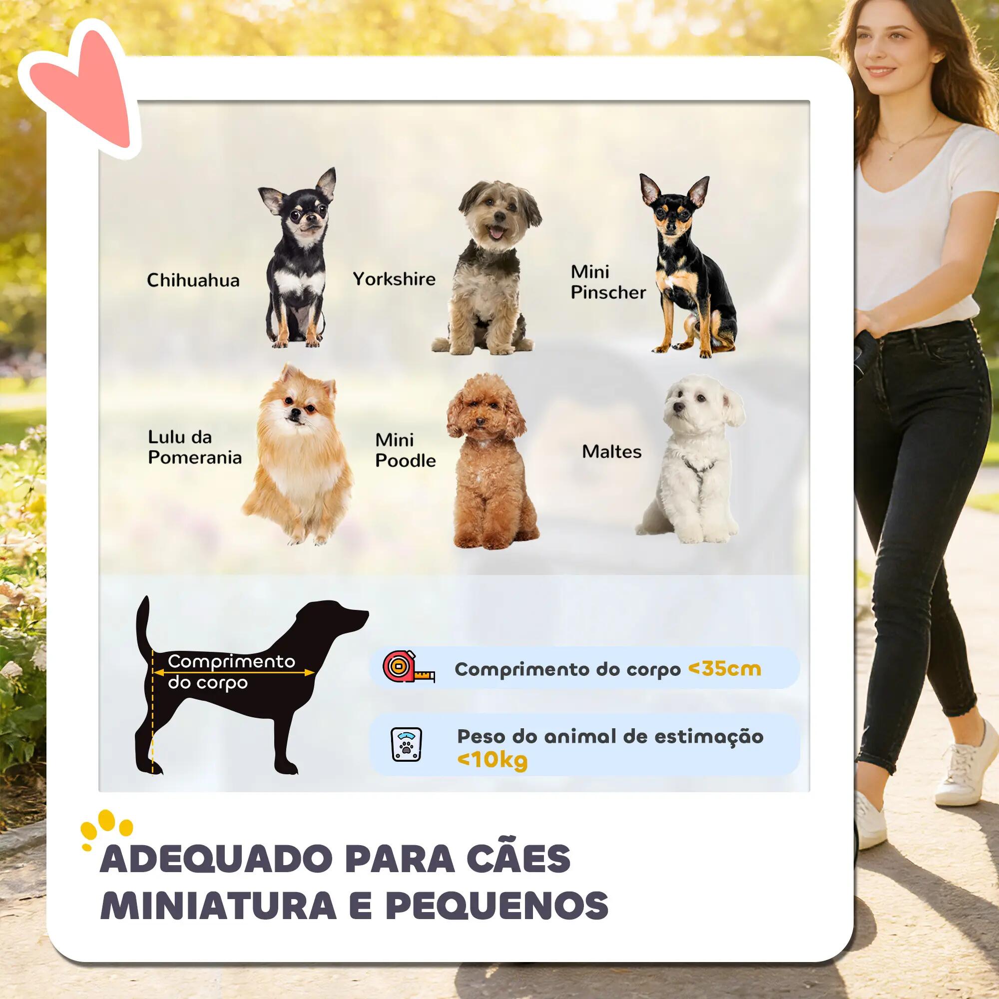 Carrinho para Cães PawHut 77x44x102 cm Azul 4/8
