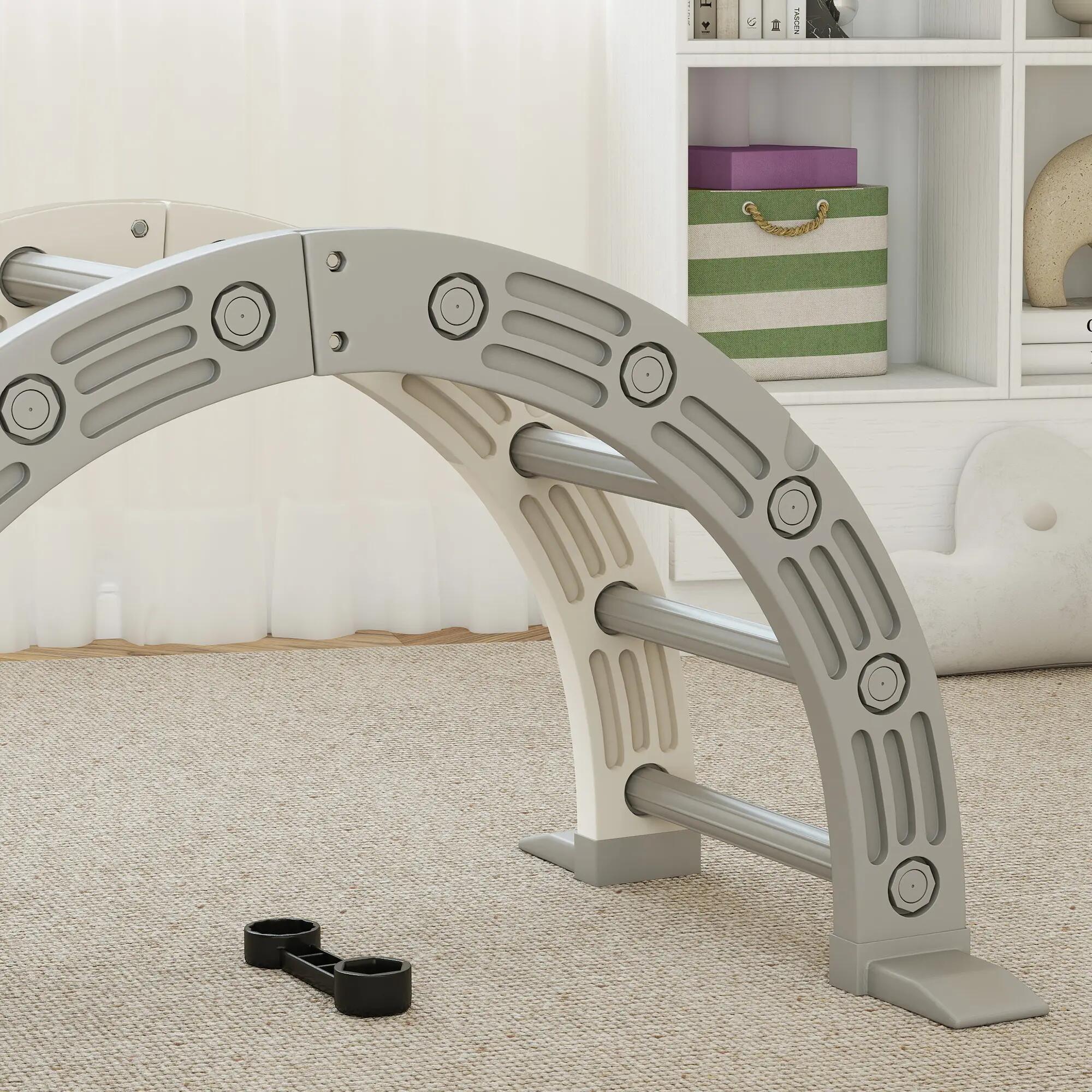 Escalador para Niños AIYAPLAY 164x70x57 cm Gris y Blanco 10/10