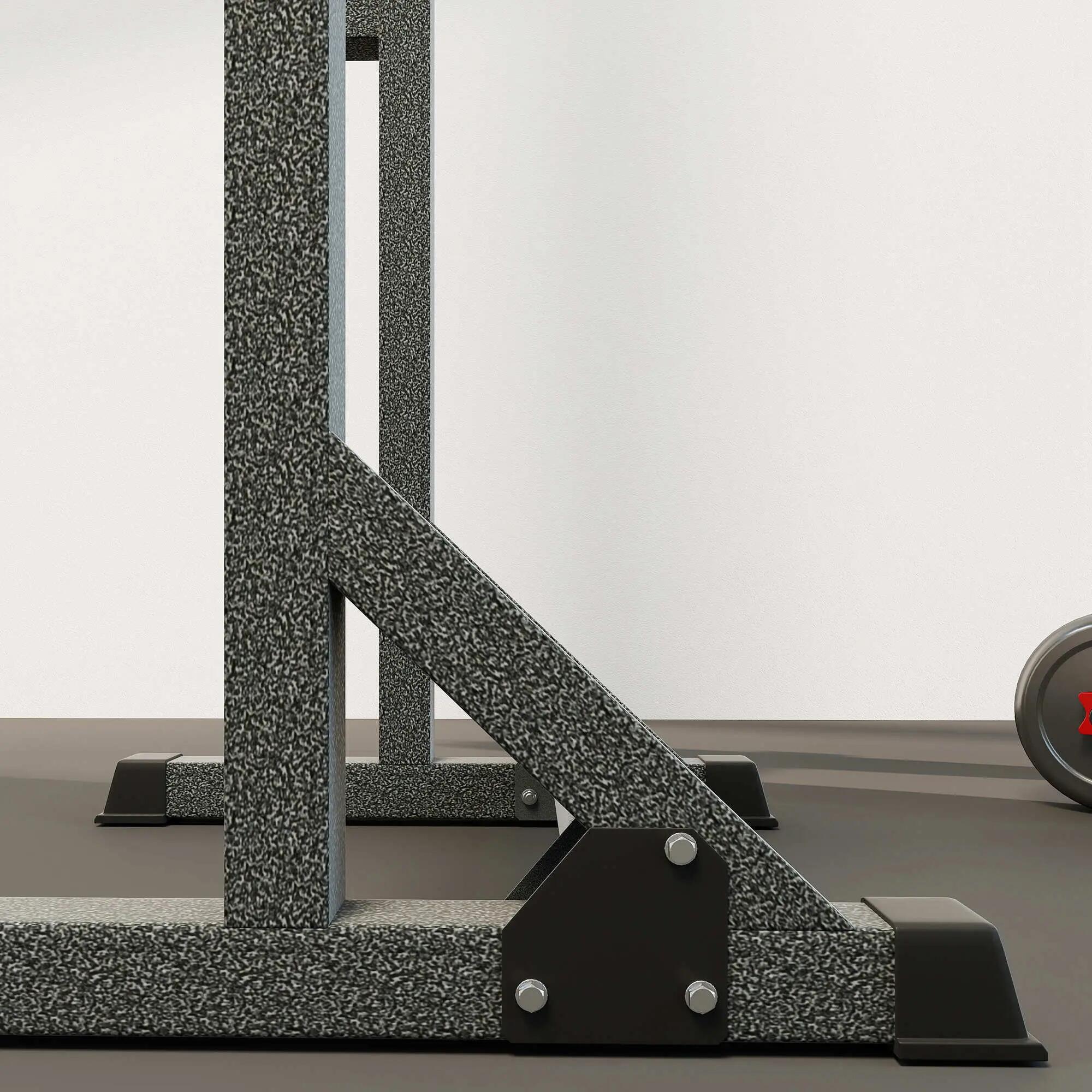 Suporte Barras Pesos SPORTNOW Altura Ajustável Carga 150 kg Rack Musculação 4/7