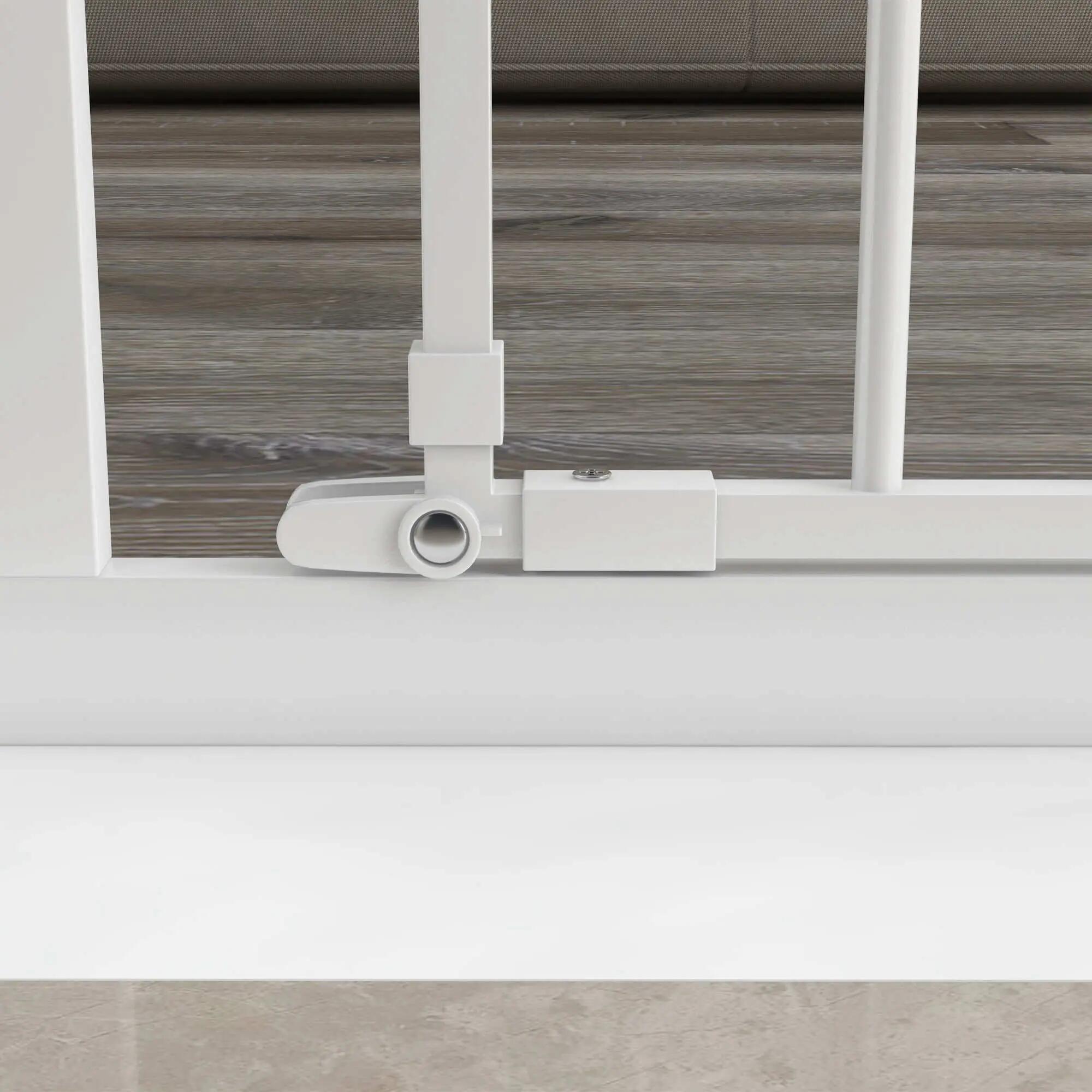 Barreira de segurança cães 101x3.5x104.1 cm branco PawHut 4/7