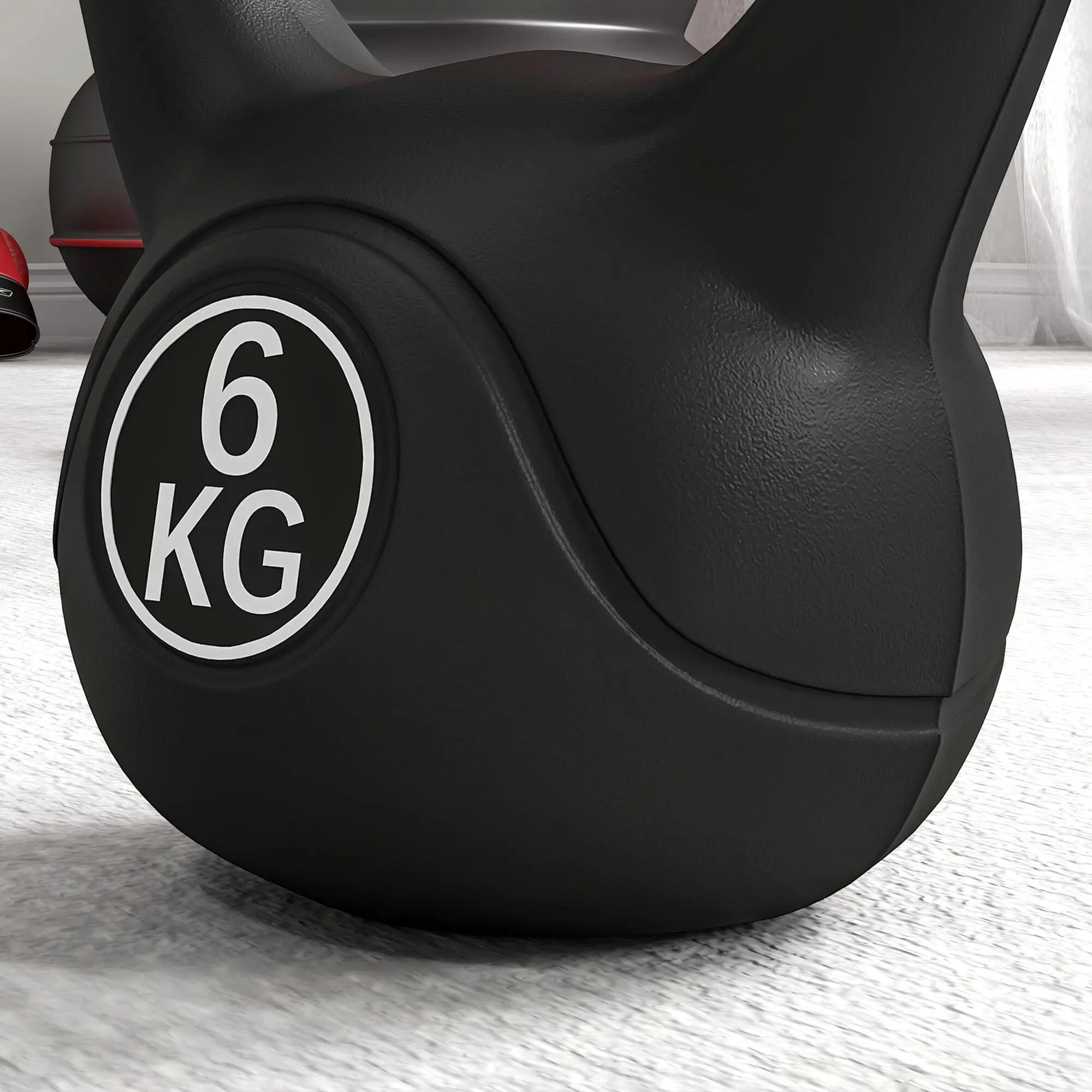 Kettlebell 6 kg cross training musculação Corength com Pega Larga HOMCOM 4/7