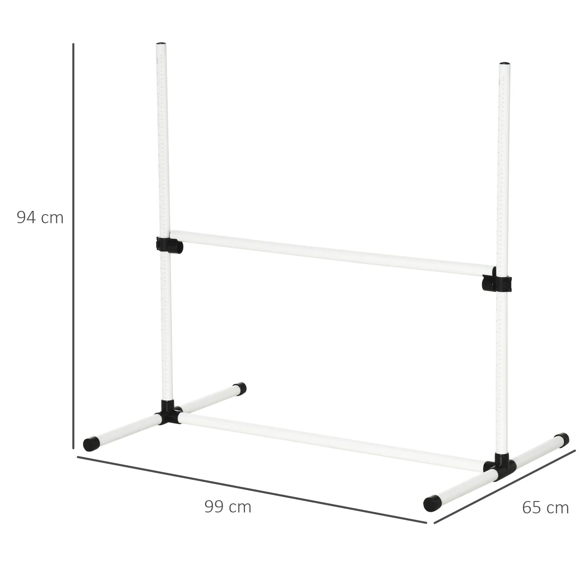 Obstáculos de Salto para Cães 95x65x95 cm Branco PawHut 3/7