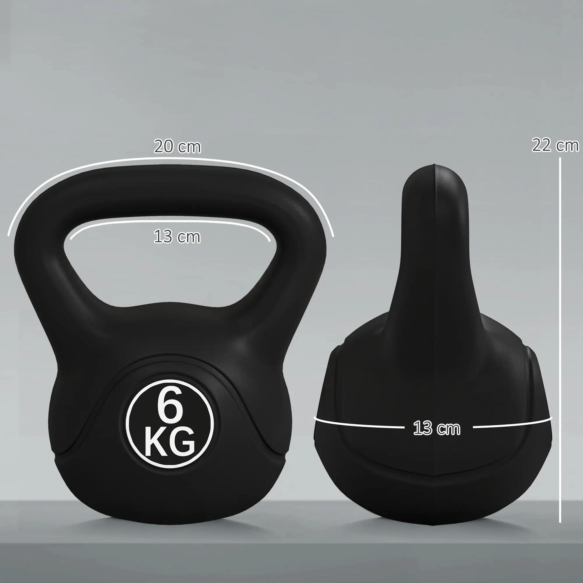 Kettlebell 6 kg cross training musculação Corength com Pega Larga HOMCOM 3/7