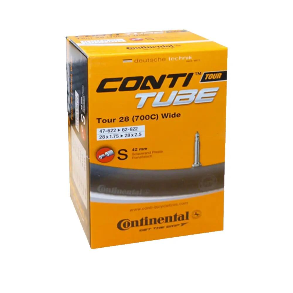 Continental Chambre à air Conti 28x1.75-2.50Z 47-62/622 TOUR 28 wide valve Prest 3/4