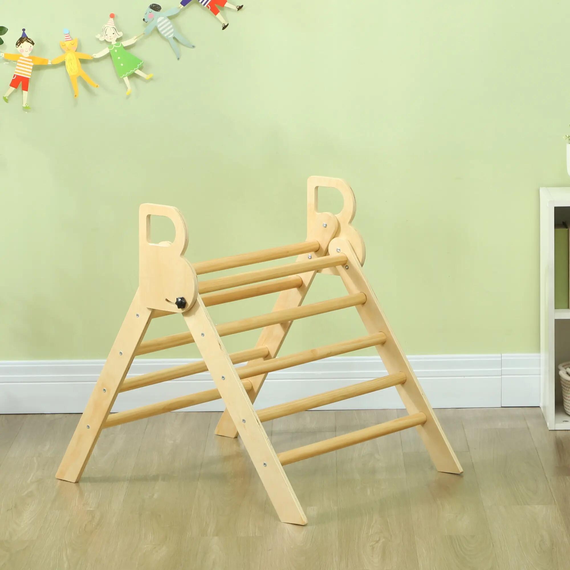 Escalador para Niños AIYAPLAY 82x66x71 cm Madera Natural 2/10