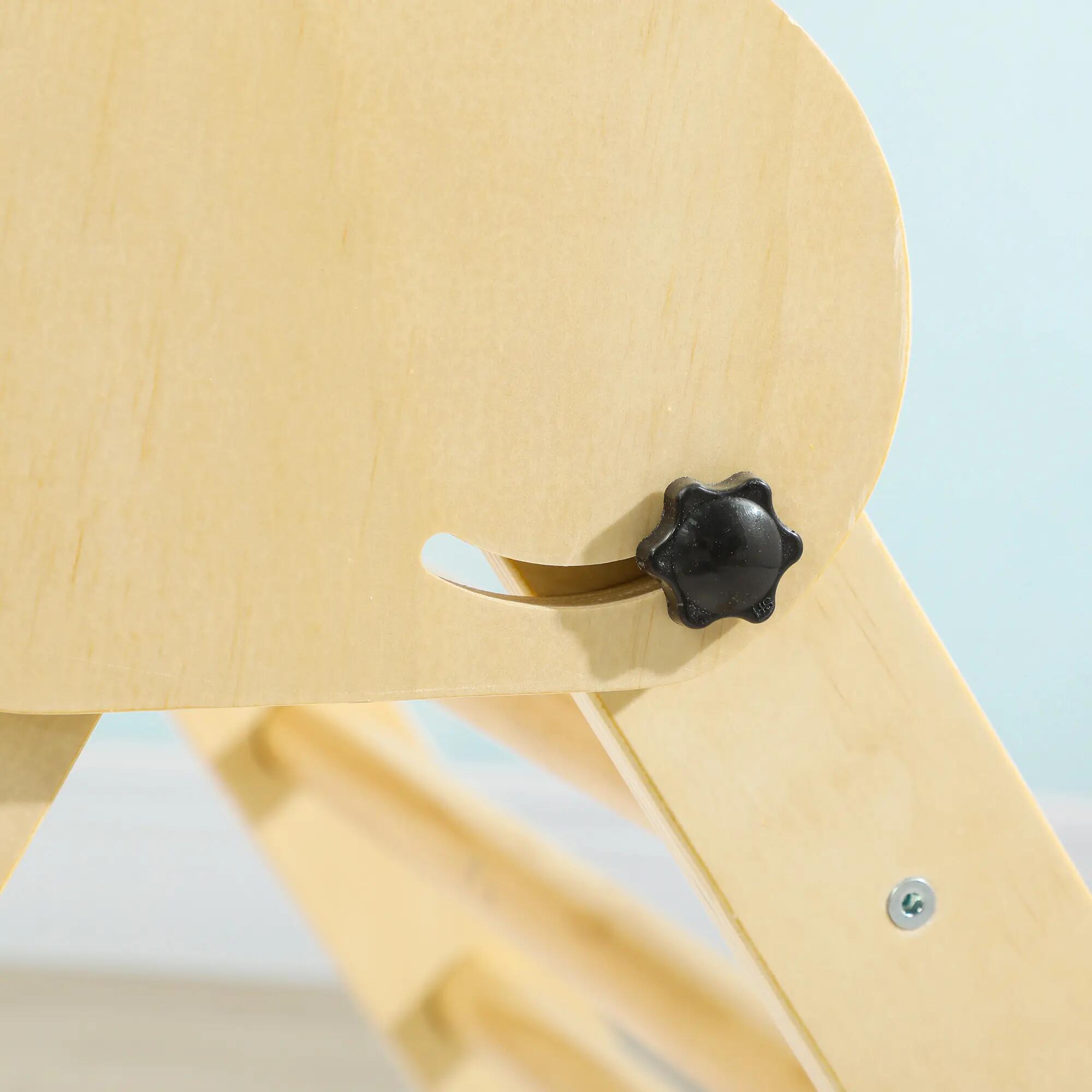 Escalador para Niños AIYAPLAY 82x66x71 cm Madera Natural 10/10