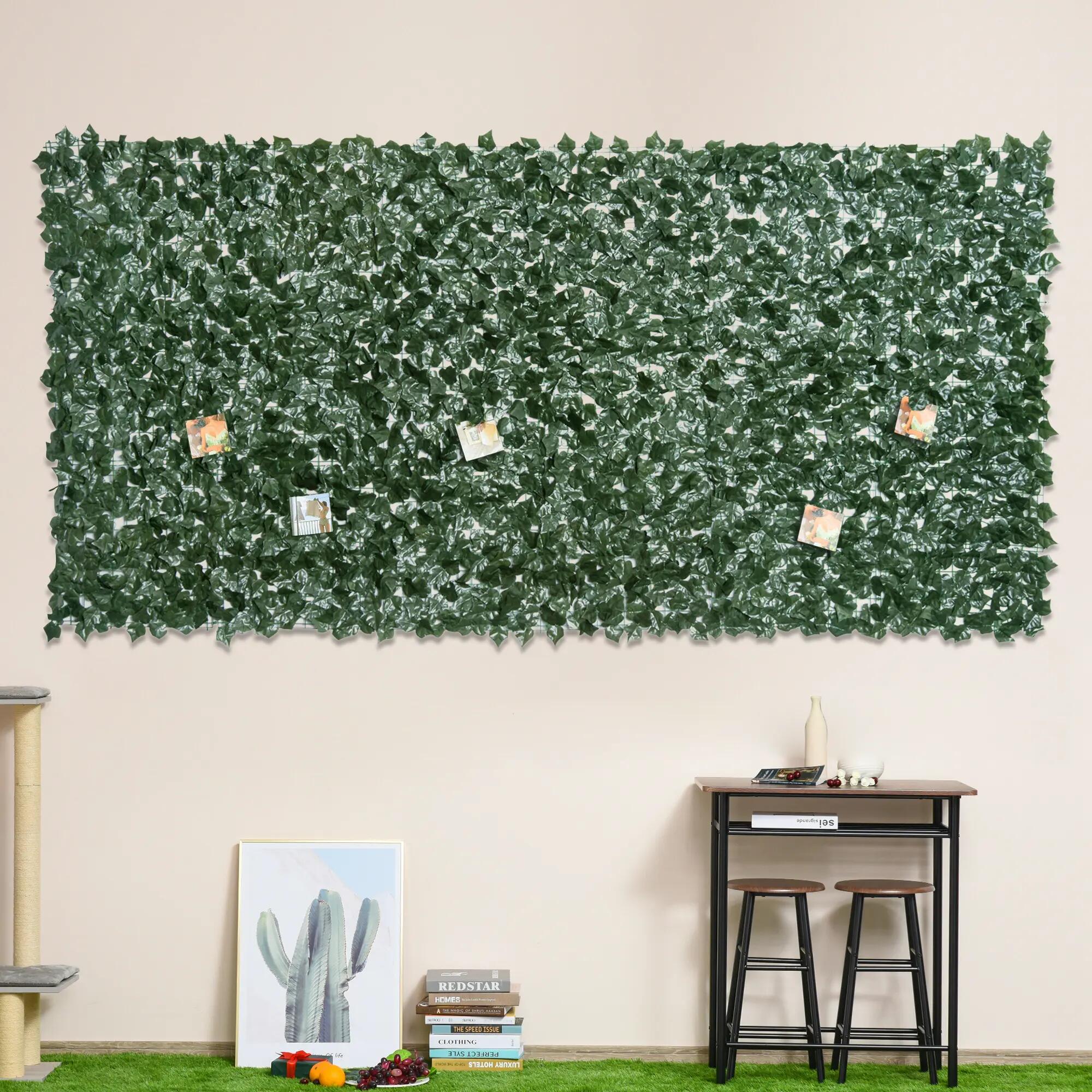 Rolo de Vedação Artificial Outsunny 300x150cm Verde 2/7