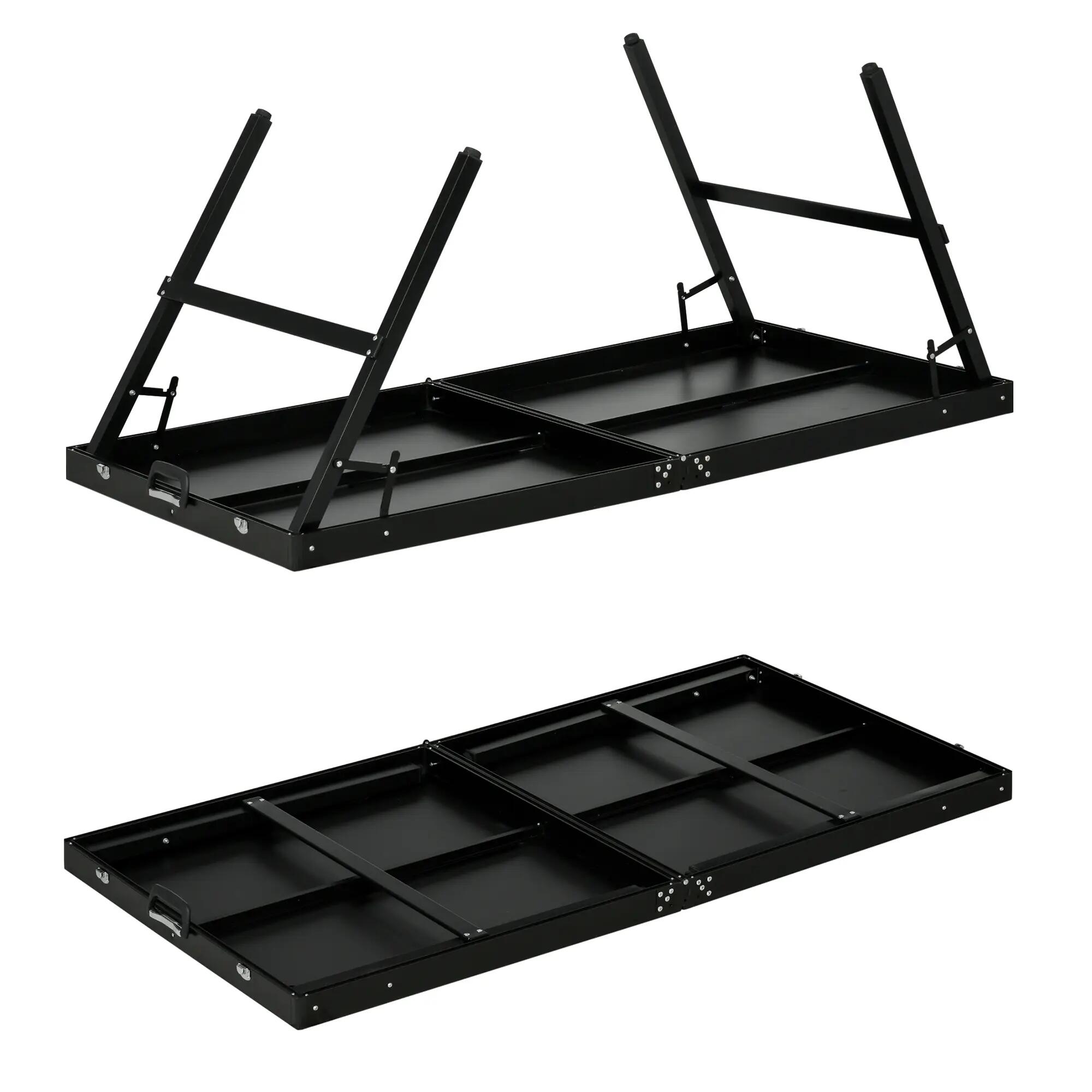 Mesa de ping-pong plegable MDF aluminio SPORTNOW 152x76x72 cm negro 4/7