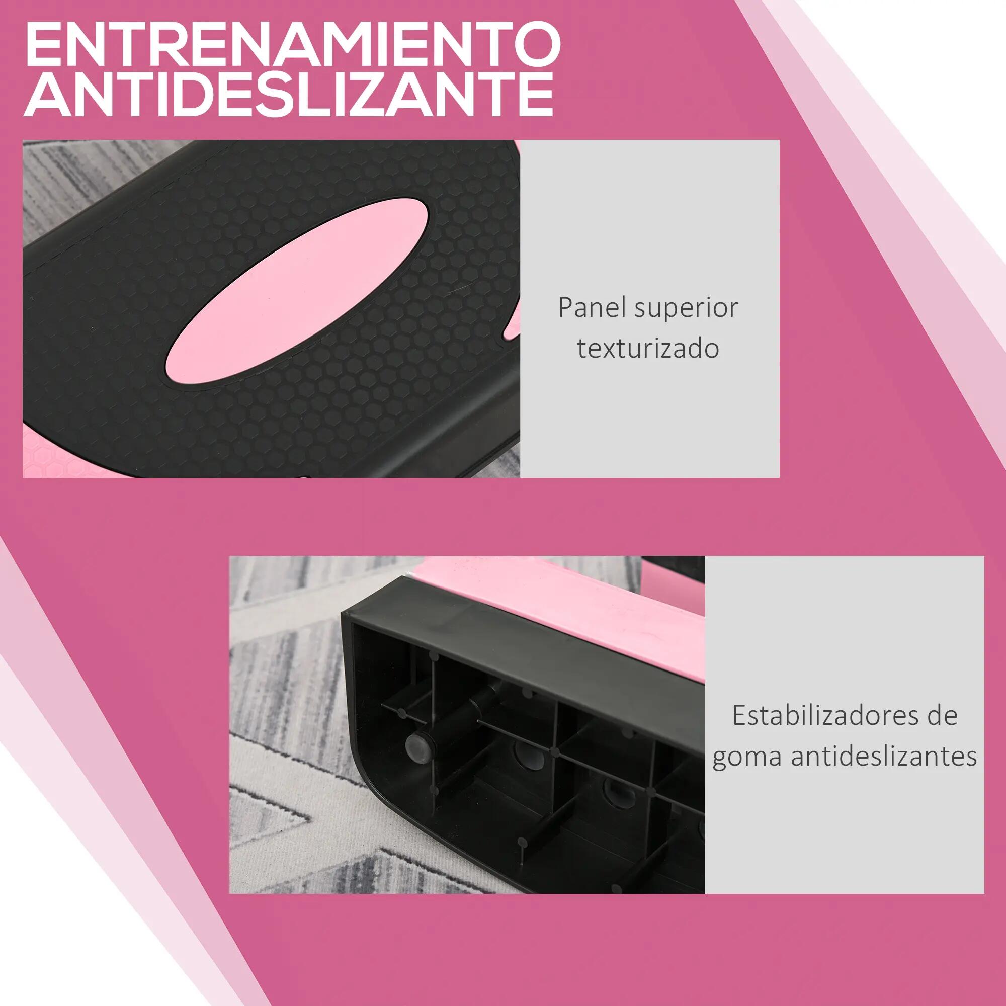 Step de Fitness Ajustável 10/15/20 cm HOMCOM Rosa 5/9