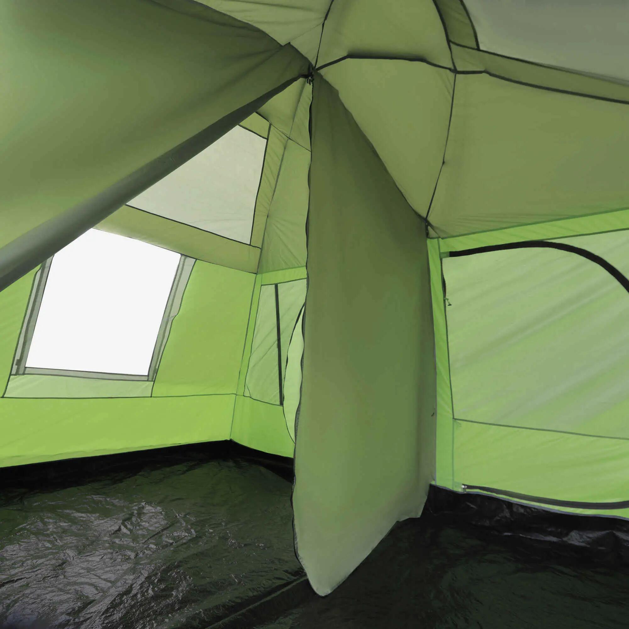 Tenda de Campismo Familiar para 4-8 Pessoas 410x310x225cm Verde Outsunny 4/7