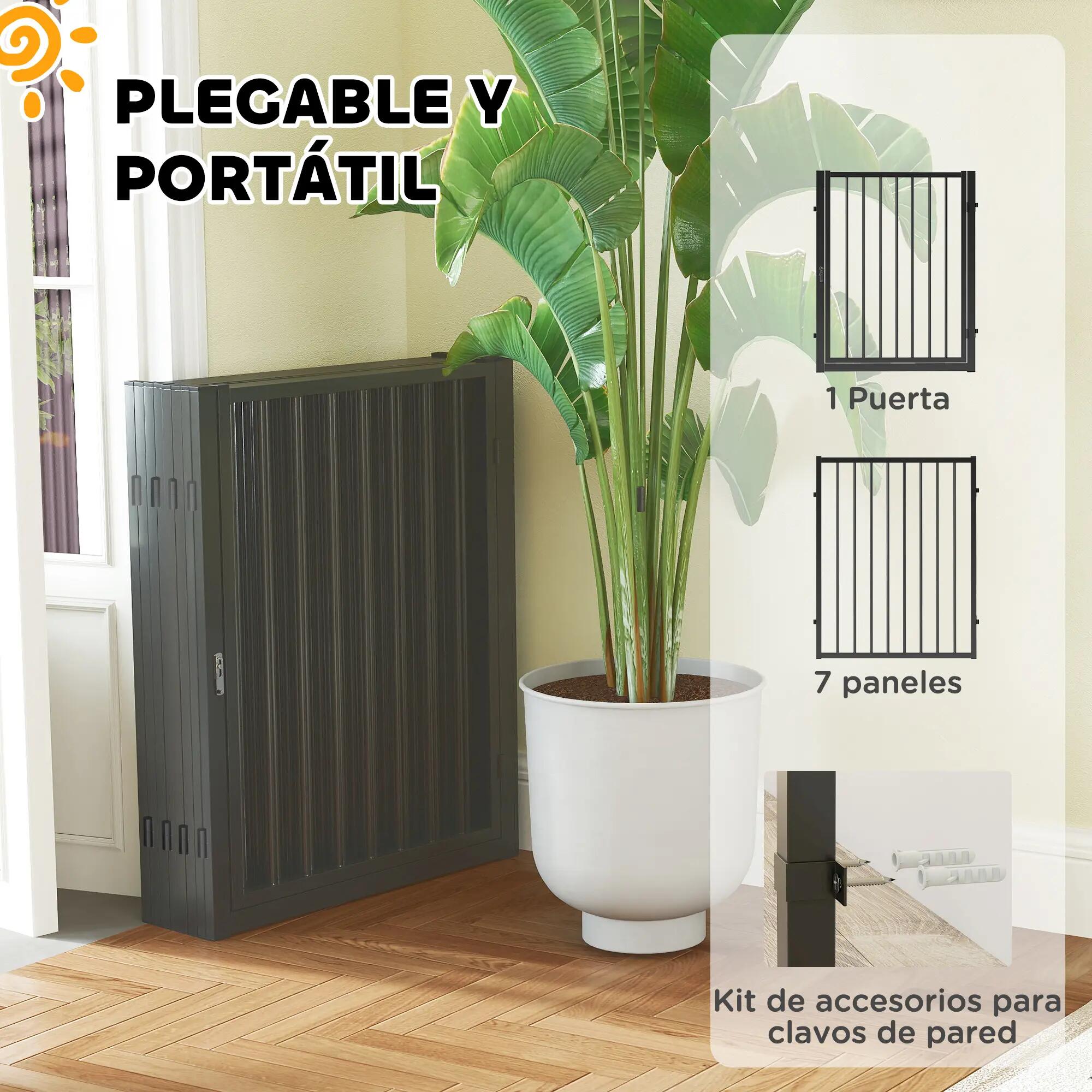 Parque para Perros PawHut 240x120x76 cm Negro 5/10