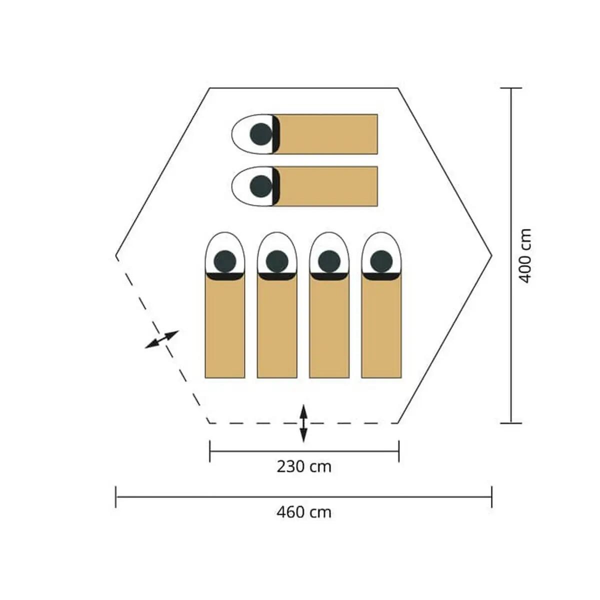Gebraucht - Luftzelt Tipi Hetta 460 Air Protect - Aufblasbares Familienzelt 15/15