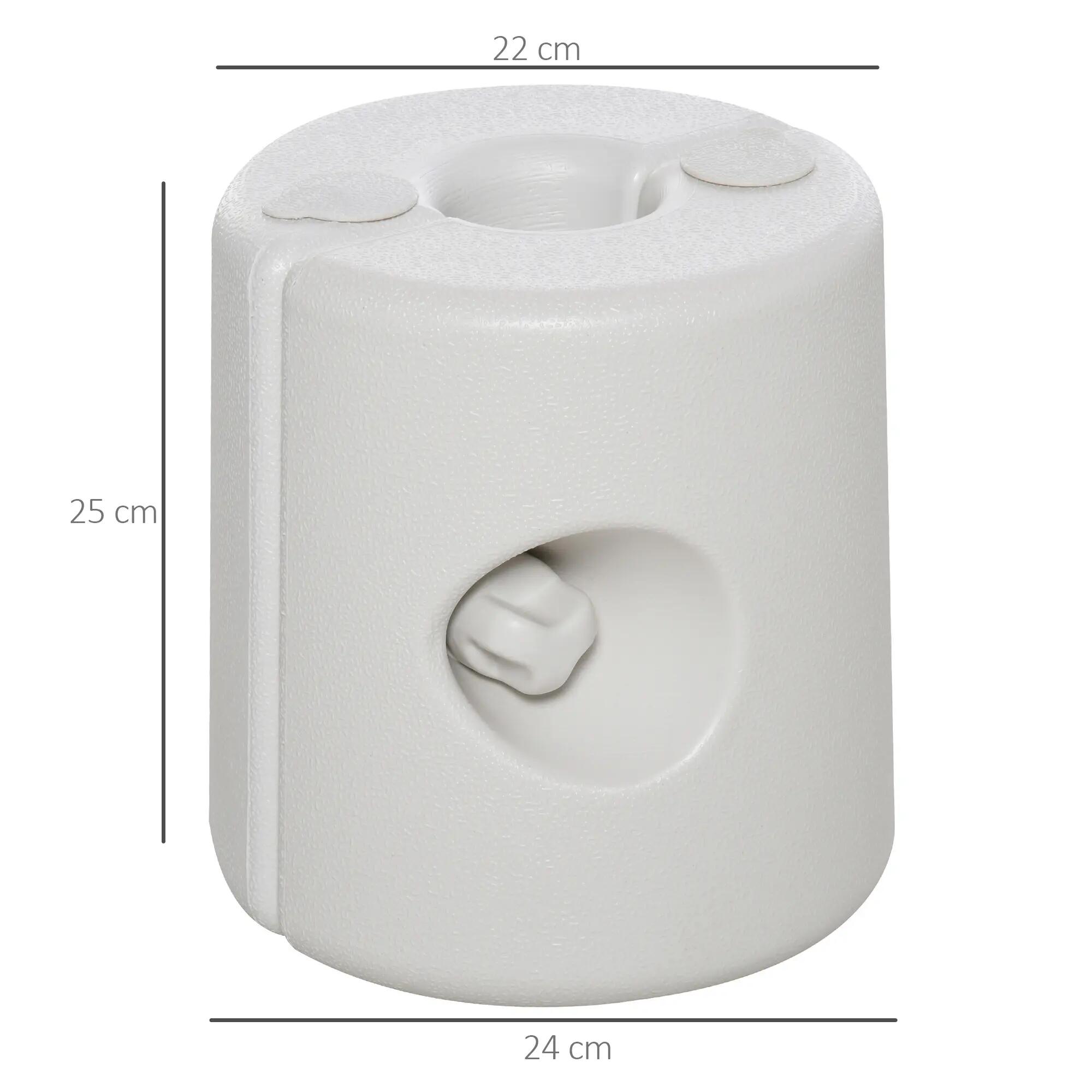 Pesos para Carpas de Eventos Deportivos Outsunny 24x24x25 cm Blanco 3/7