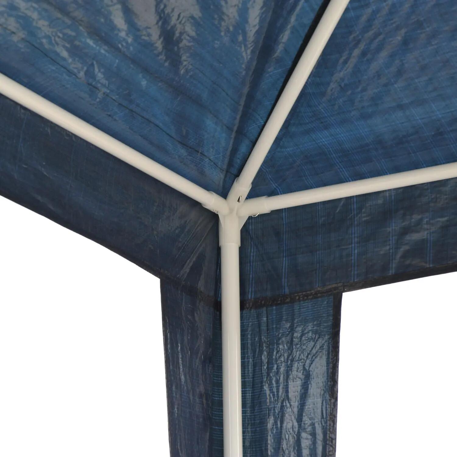 Carpa Evento Deportivo Outsunny 293X293x252 cm Azul y blanco 4/8