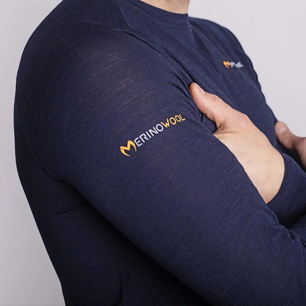 Pánské merino triko s dlouhým rukávem MA NDR 125 3/4