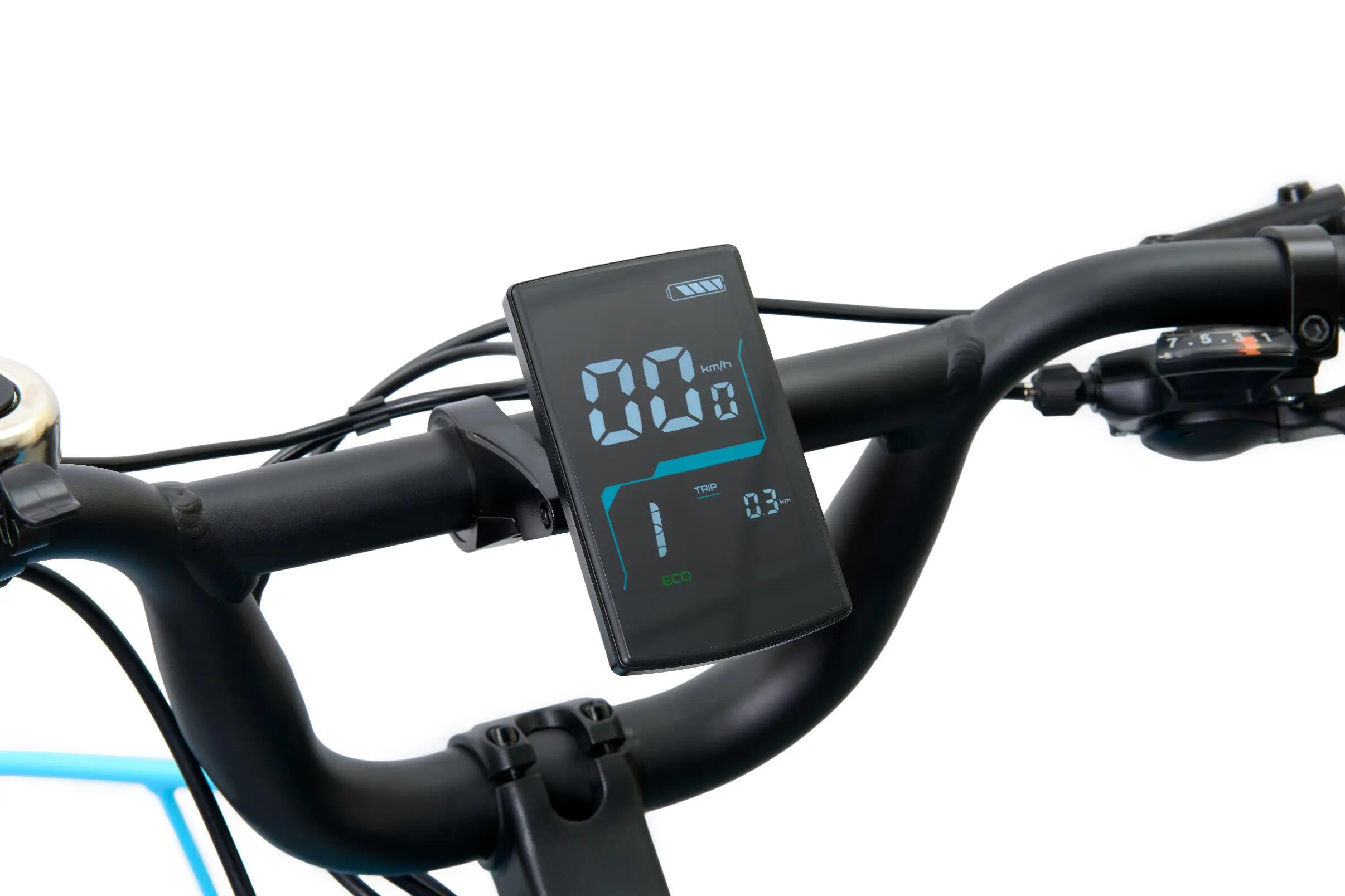 Rower Elektryczny Miejski KRYOS 20" Karta NFC 250W 50Nm FAT-BIKE 750Wh LCD Blue 8/8