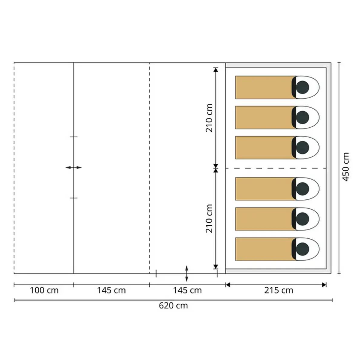 Namiot kempingowy tunelowy Hafslo 6 XL Sleeper Protect, 6-osobowy, 1-2 sypialnie 15/15