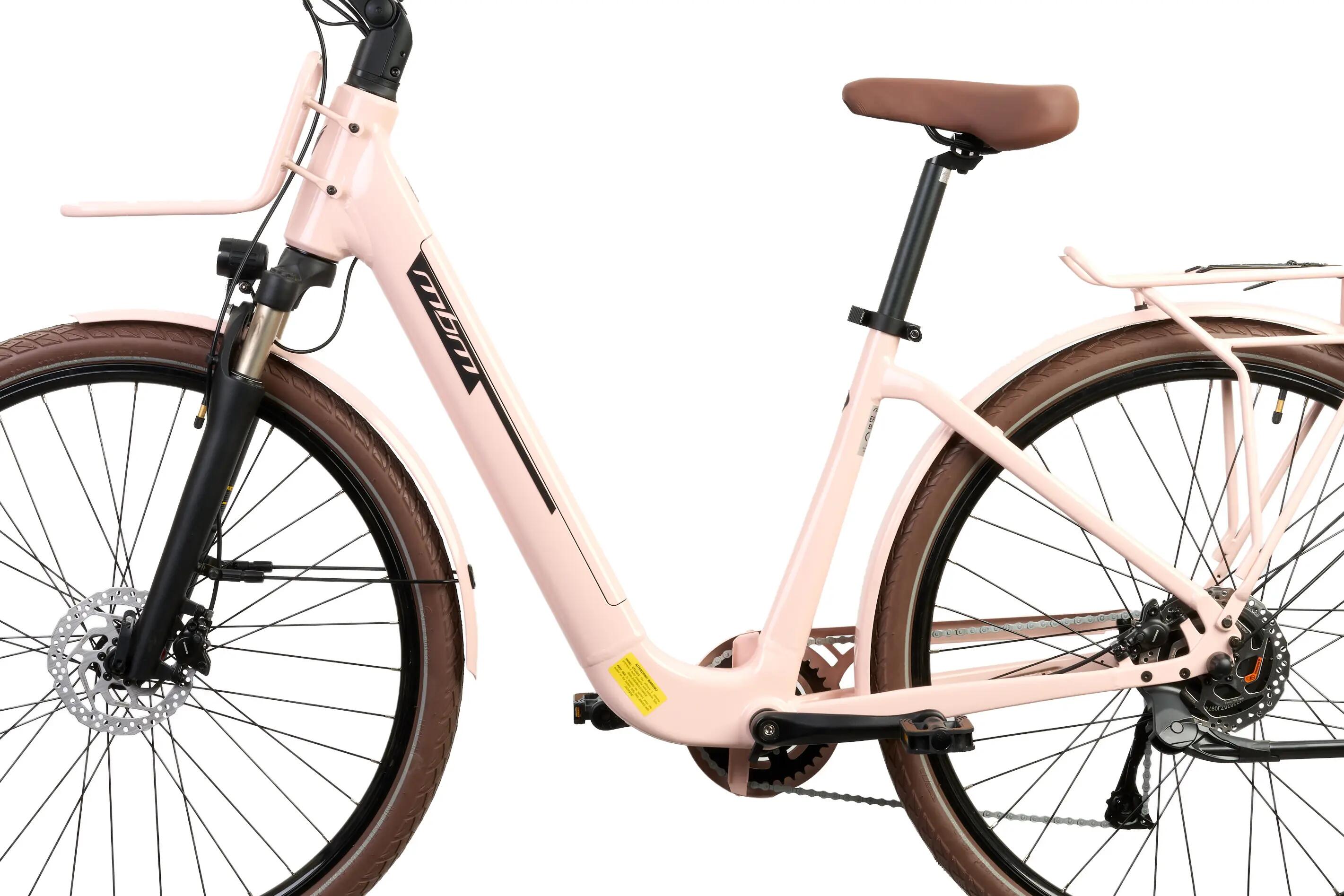 Rower Elektryczny Miejski NEFELE 28" LCD Silnik 250W 45Nm Bateria 36V 15Ah PINK 4/8