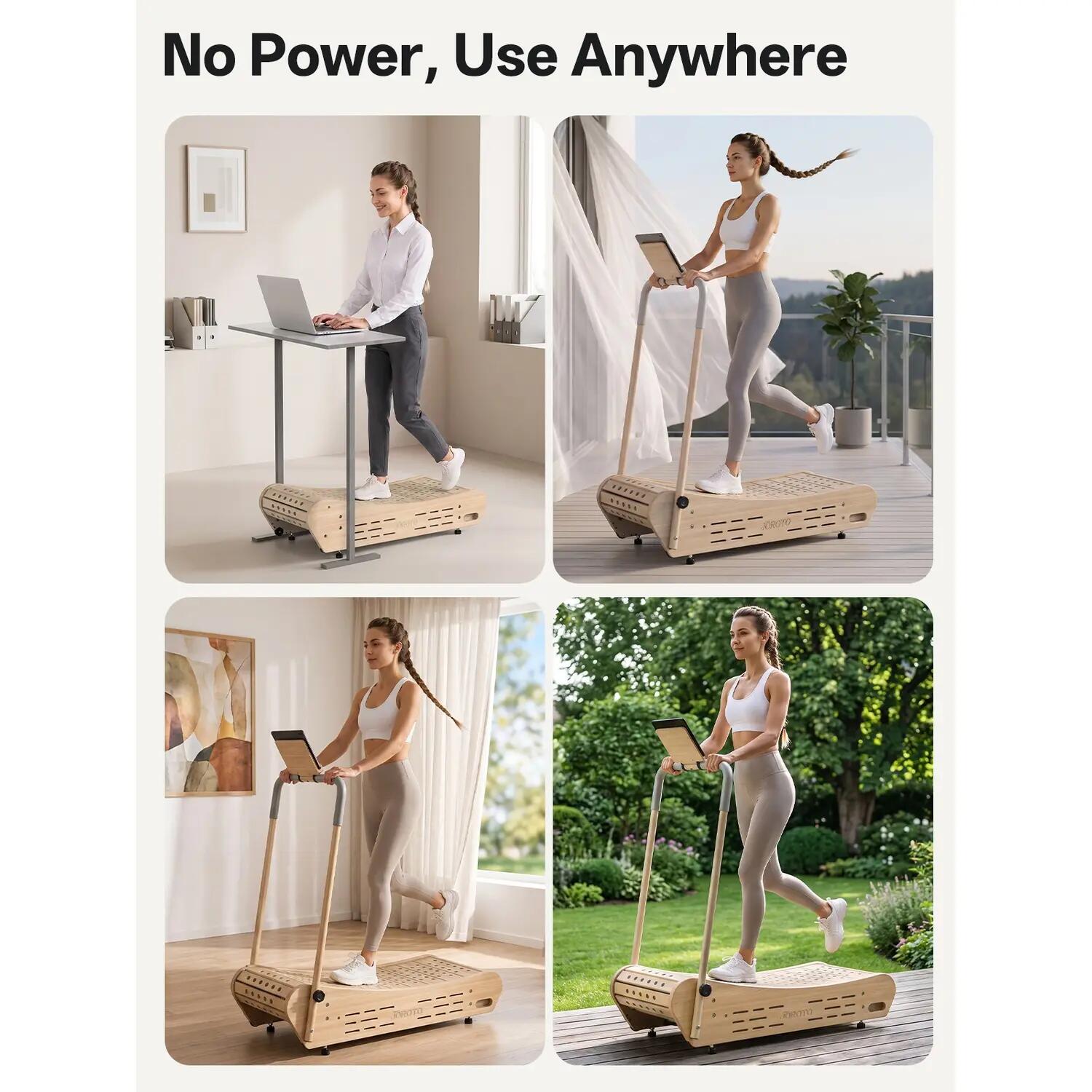 F50 Office Walker Tapis de marche bois sans moteur | Pliable | 150 kg 9/9