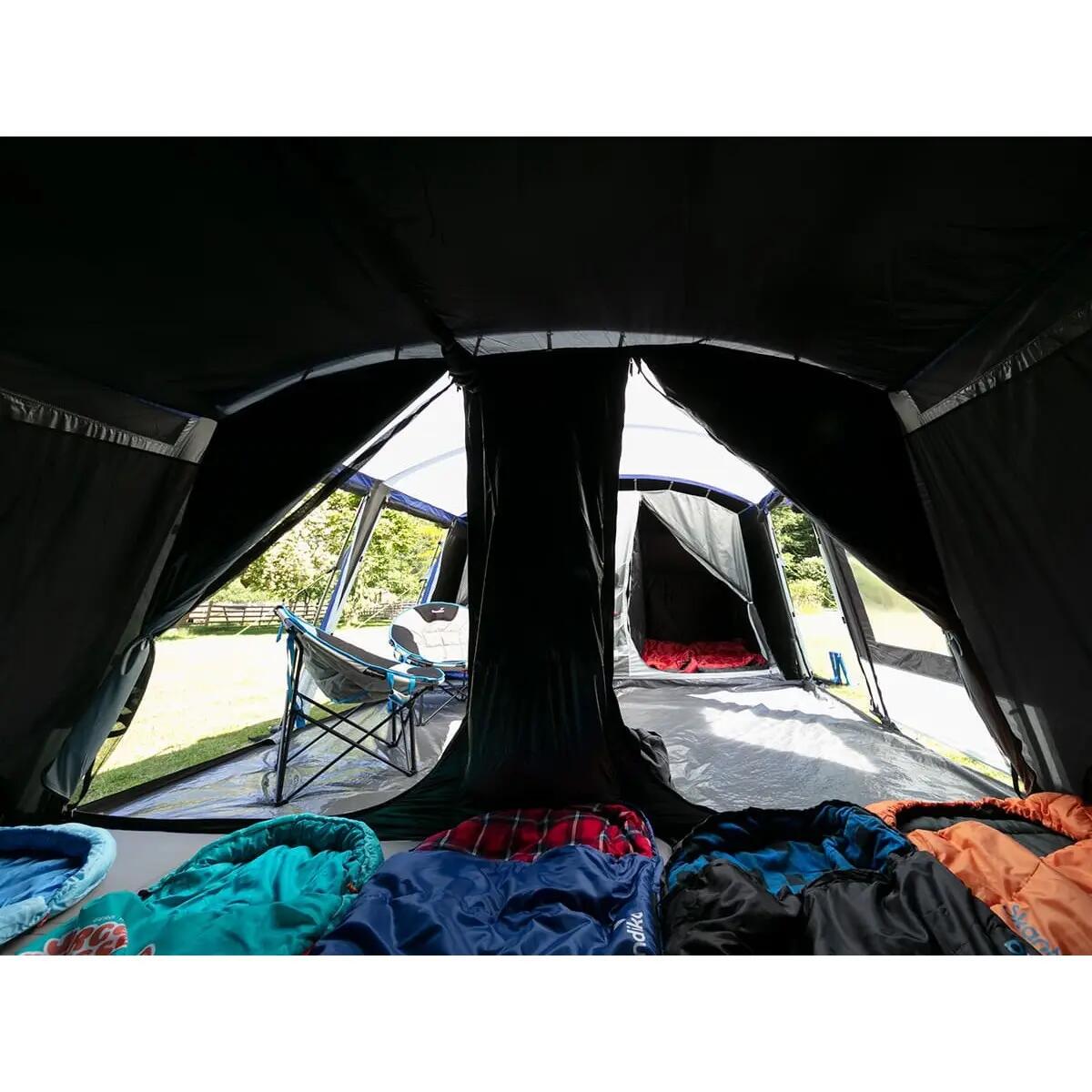 Namiot kempinowy tunelowy Montana 8 Sleeper, 8-osobowy, 3-4 sypialnie, zielony 9/15