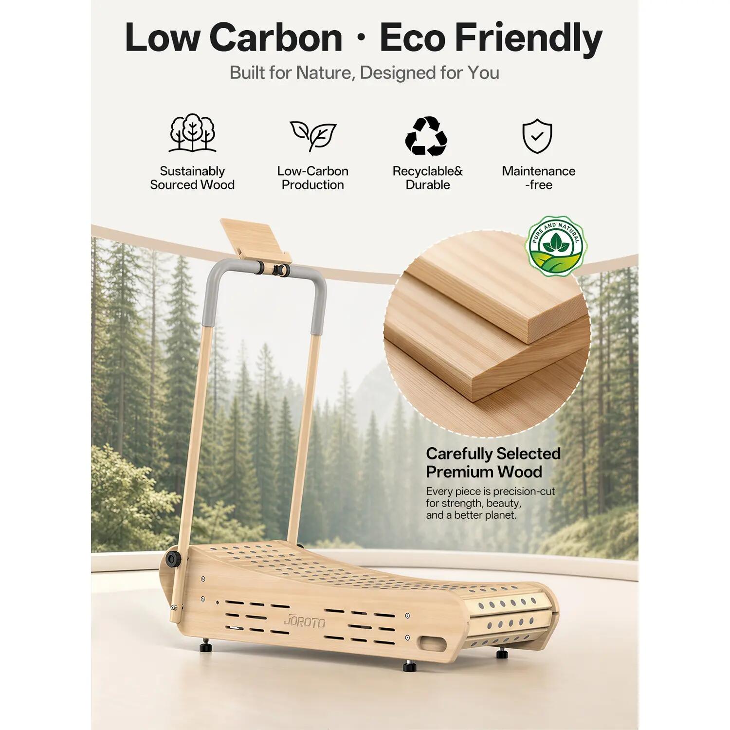 F50 Office Walker Tapis de marche bois sans moteur | Pliable | 150 kg 2/9
