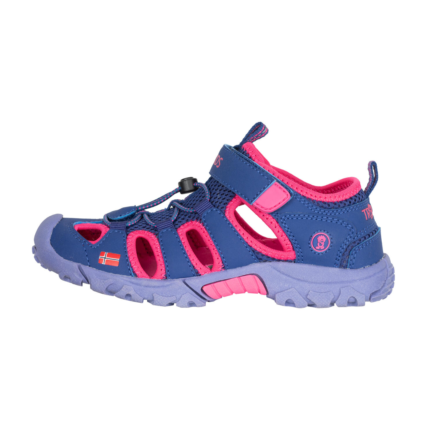 Kristiansand children's sandal navy blue/magenta