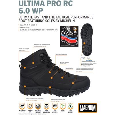 Magnum MAGNUM uniformschoenen heren -Ultima Pro Rc 6.0 - Waterproof - Zwart