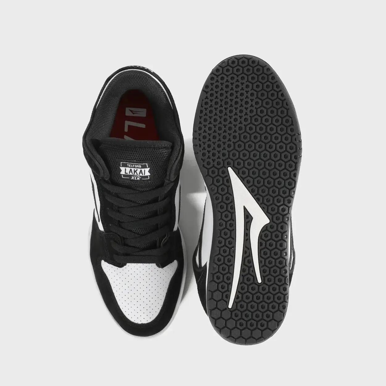 Scarpe da skate Lakai Telford Low Nero Bianco 4/6