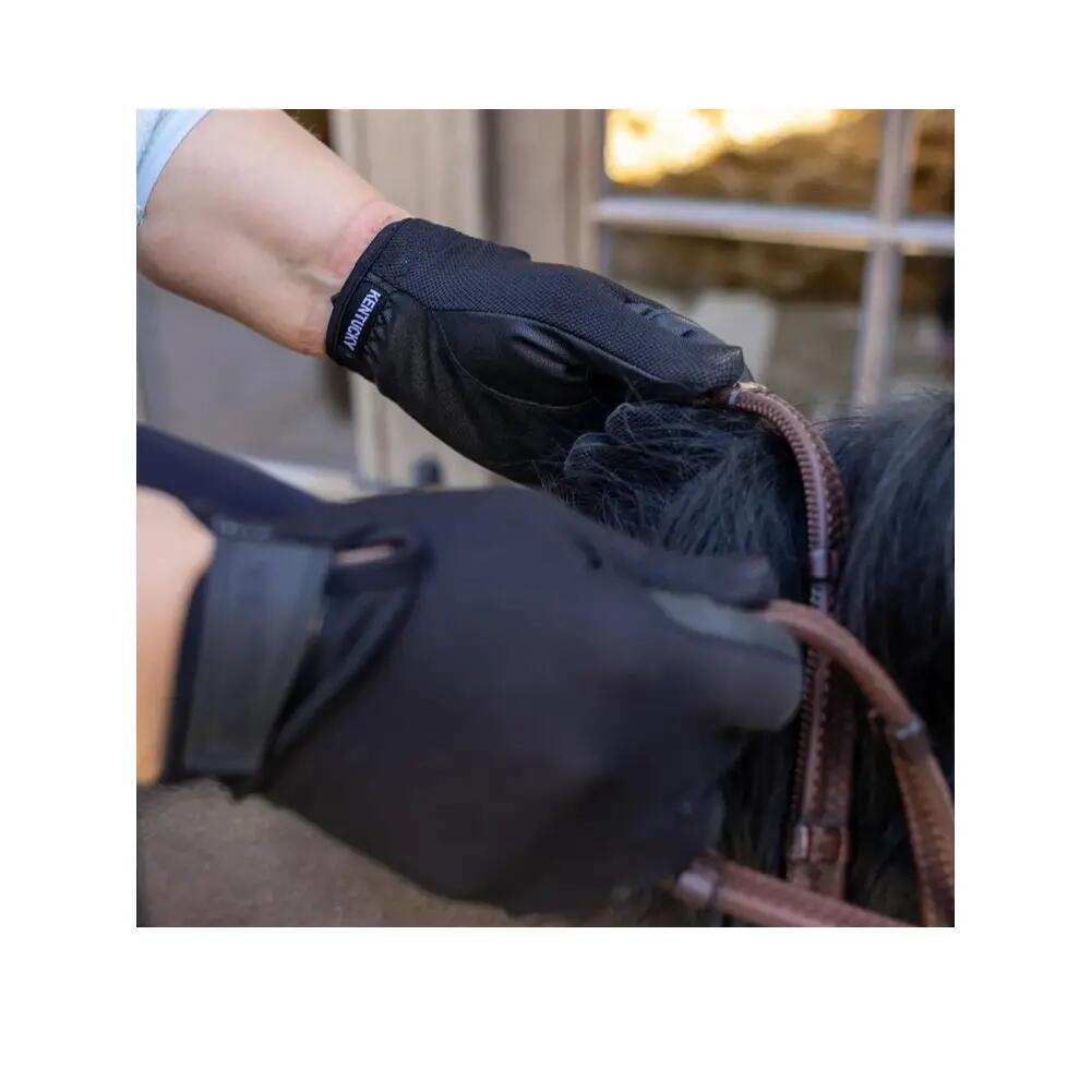 Rękawice jeździeckie Kentucky Grip Lato Czarny 7/7