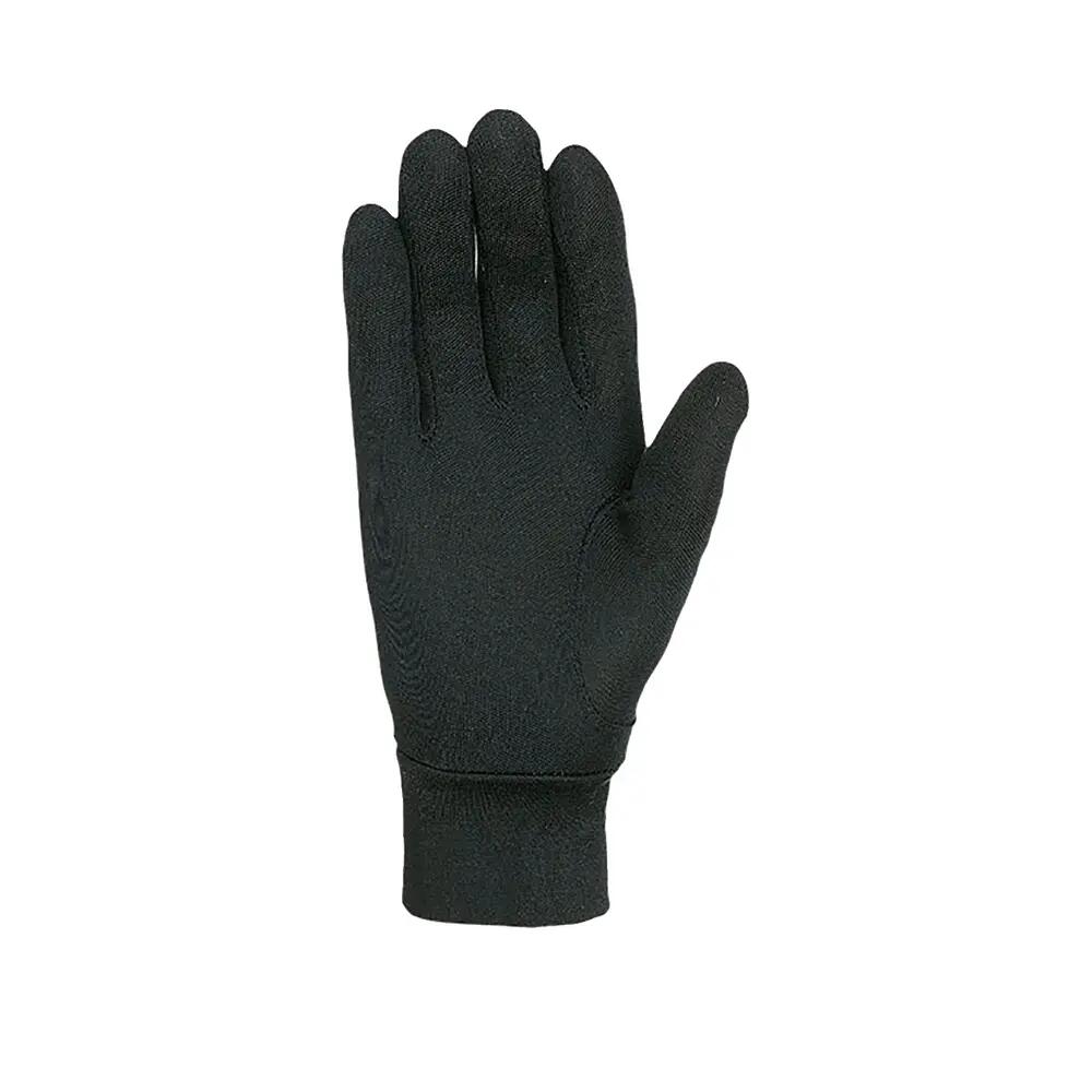 Gants Level Silk Unisexe en Soie Noir 3/4