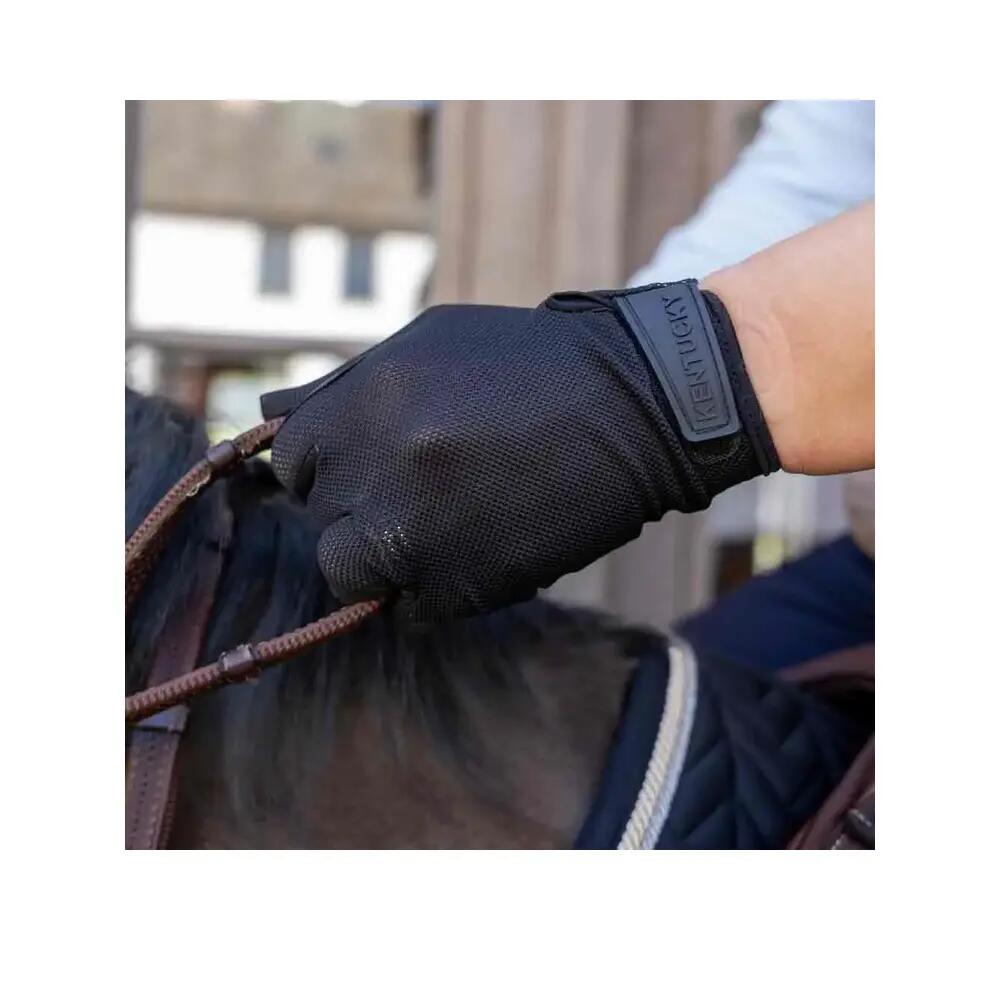 Rękawice jeździeckie Kentucky Grip Lato Czarny 6/7