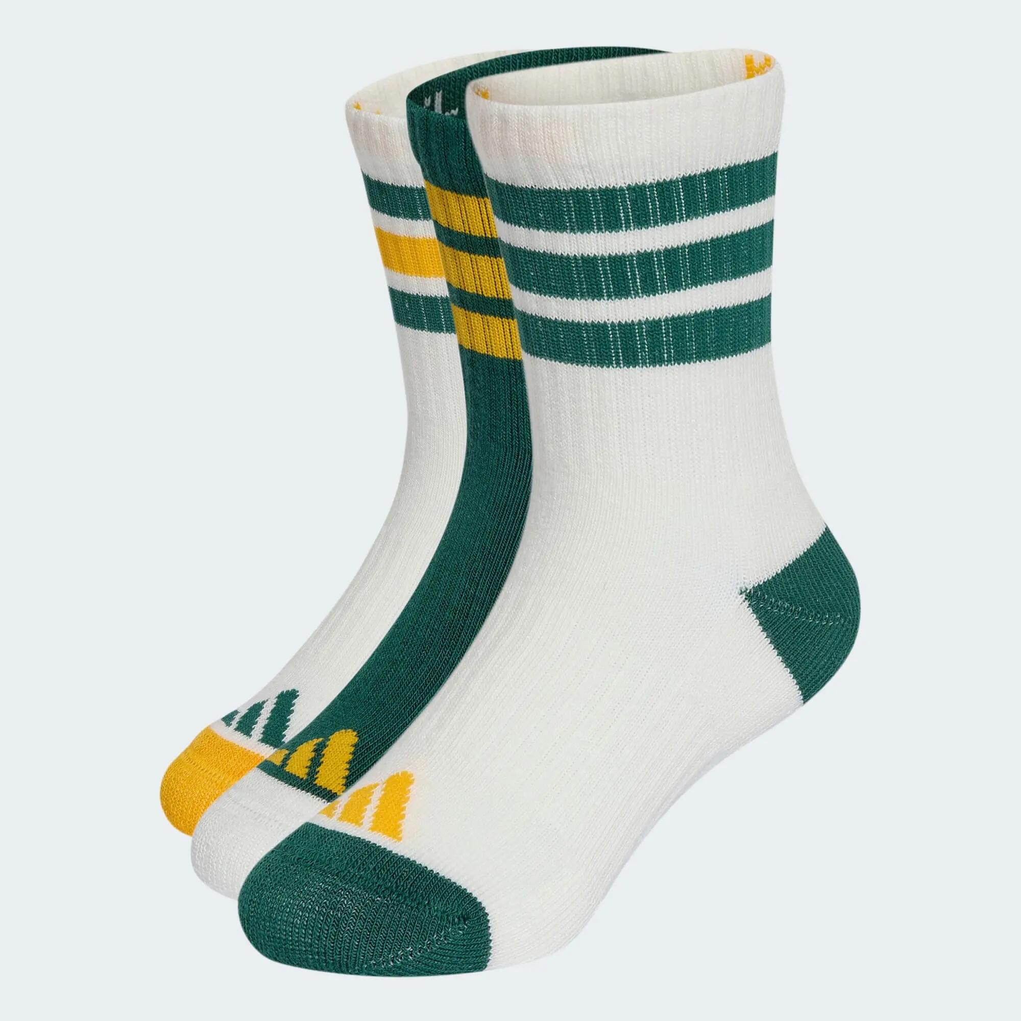 Pack de 3 pares de calcetines clásicos 3-Stripes con amortiguación para niños 5/5