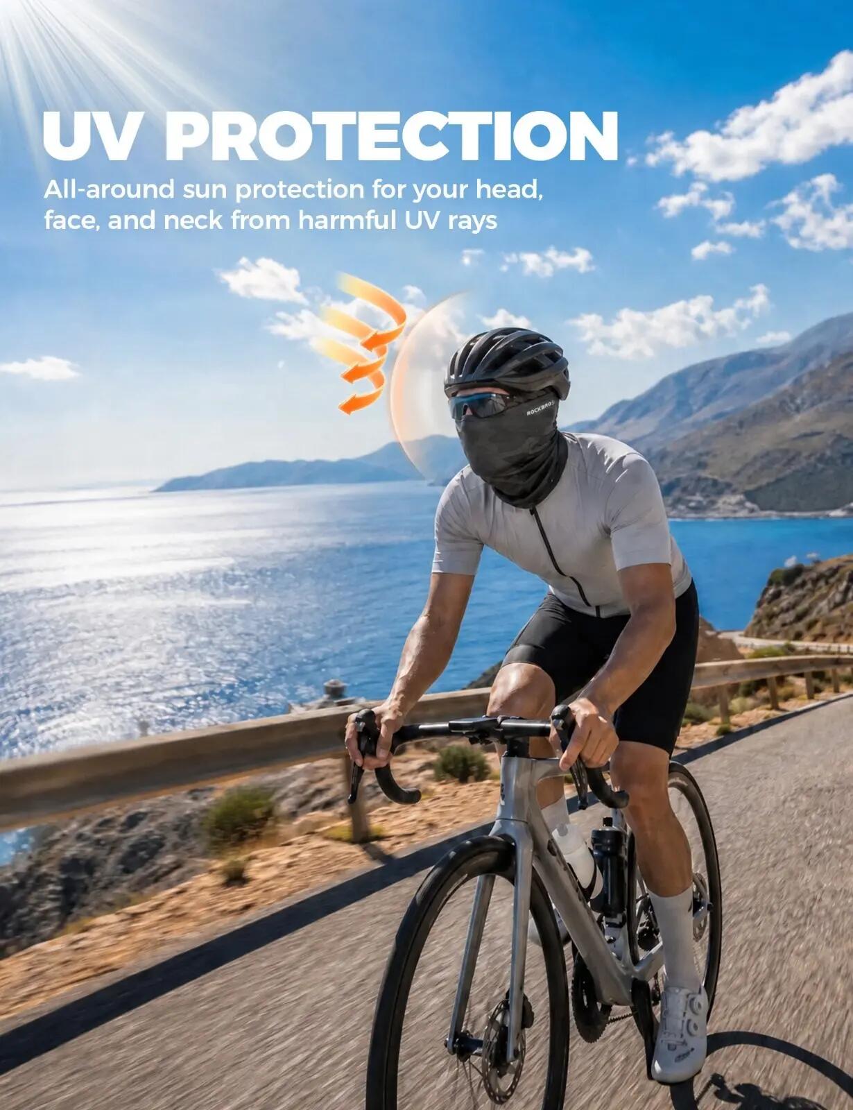 2er-Set UV Schutz Sturmhauben atmungsaktiv für Radfahren und Laufen 6/9