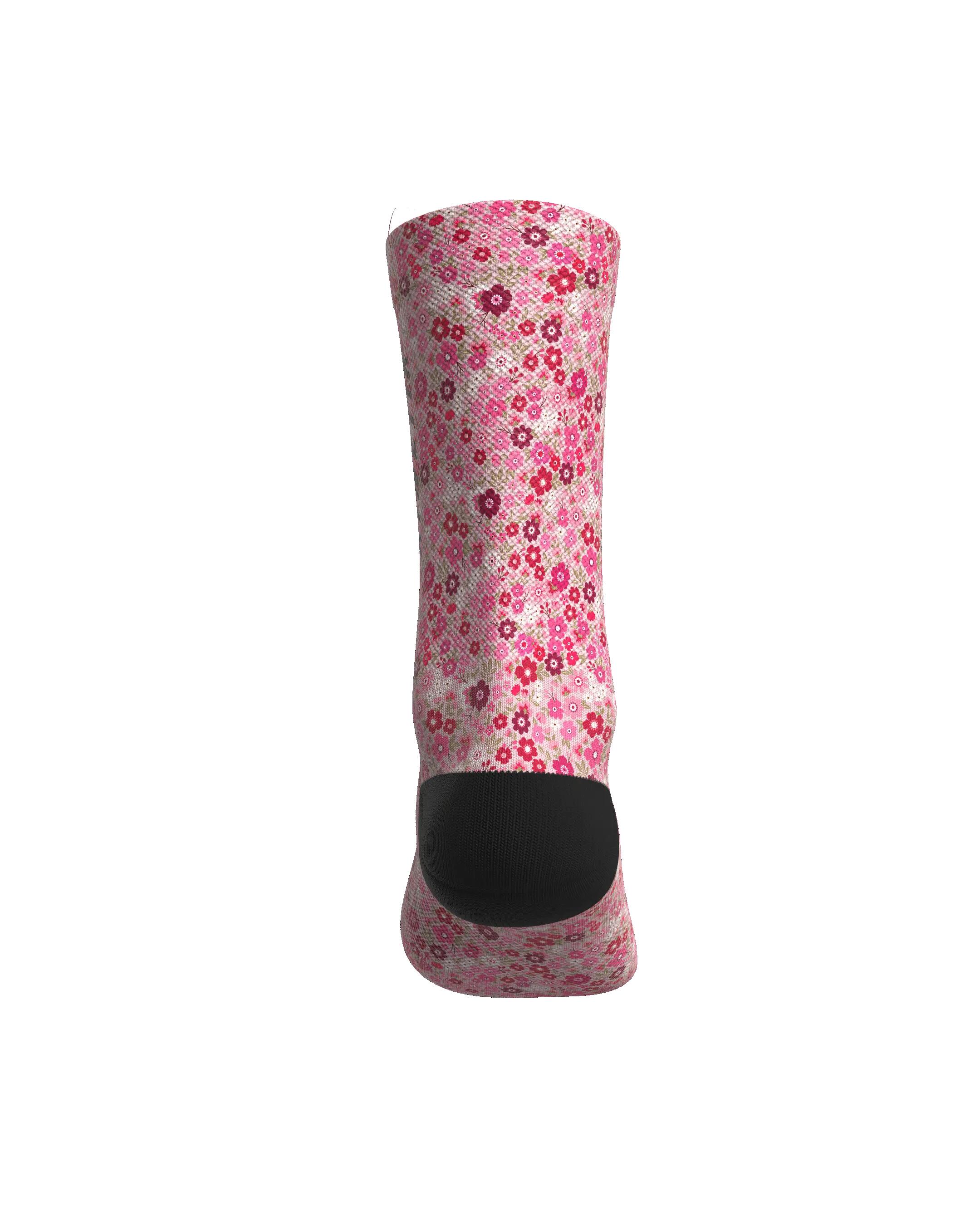 CHAUSSETTE DE TRAIL RUNNING FULLKROSS FLORAL MELLOW ROSE 5/7