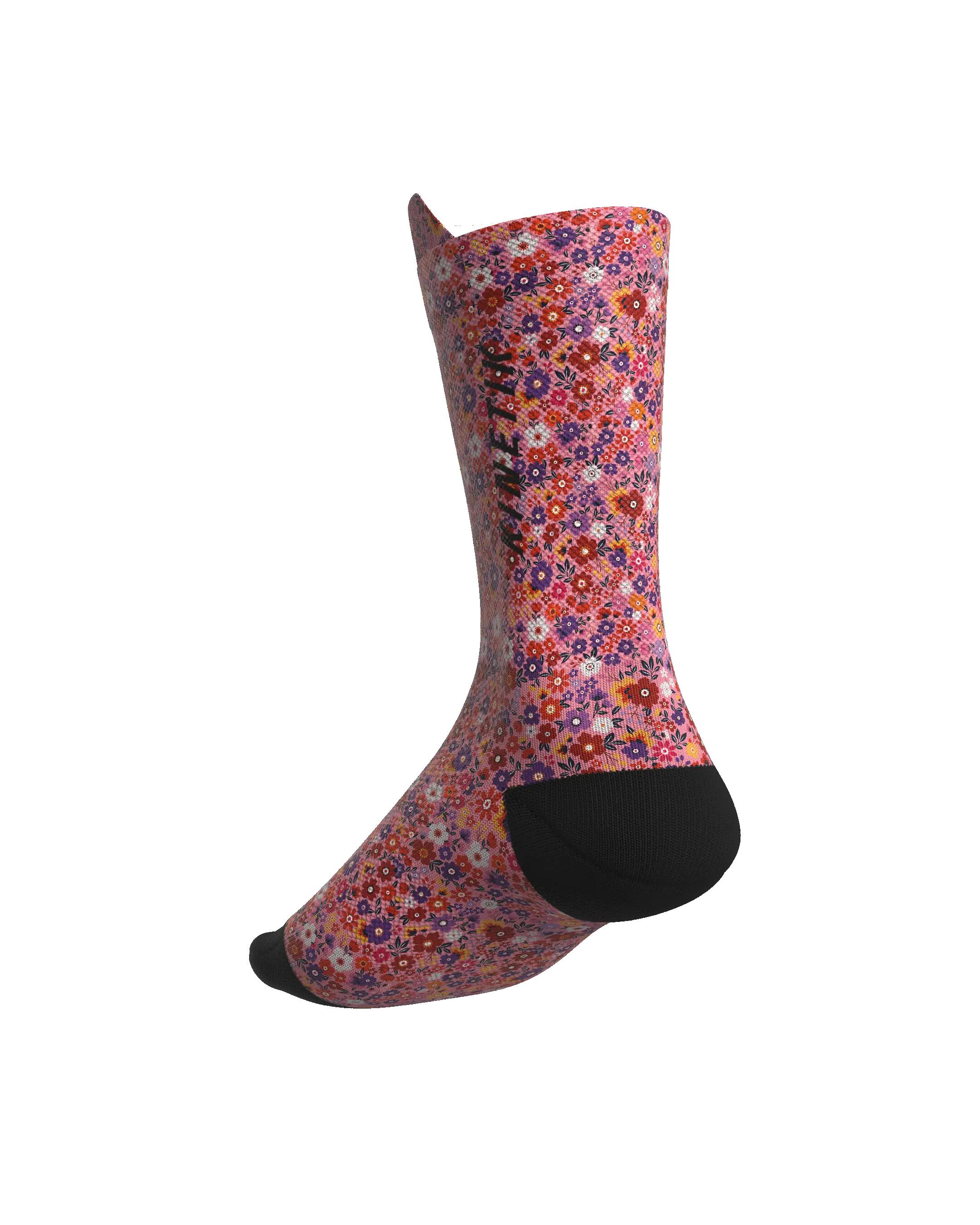 CHAUSSETTE DE TRAIL RUNNING FULLKROSS FLORAL CHERRY 6/7