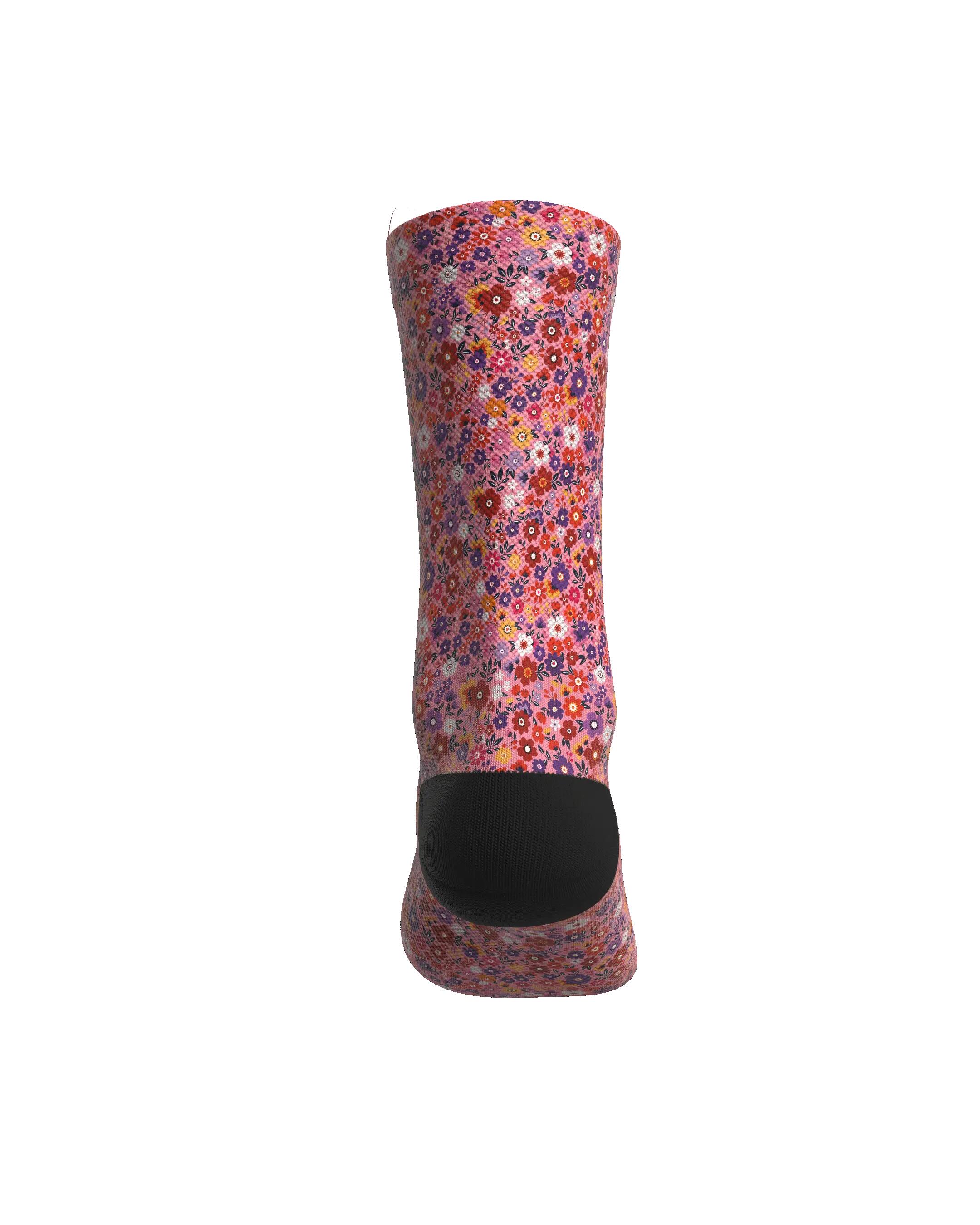 CHAUSSETTE DE TRAIL RUNNING FULLKROSS FLORAL CHERRY 5/7