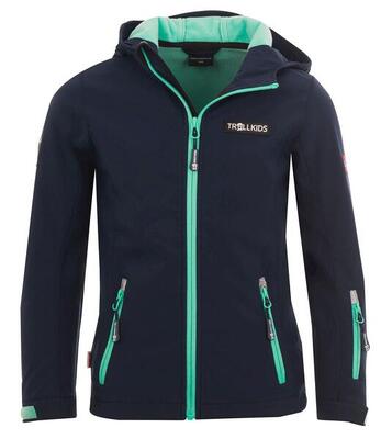 Kinder Softshelljacke Oslofjord Marineblau/Magenta