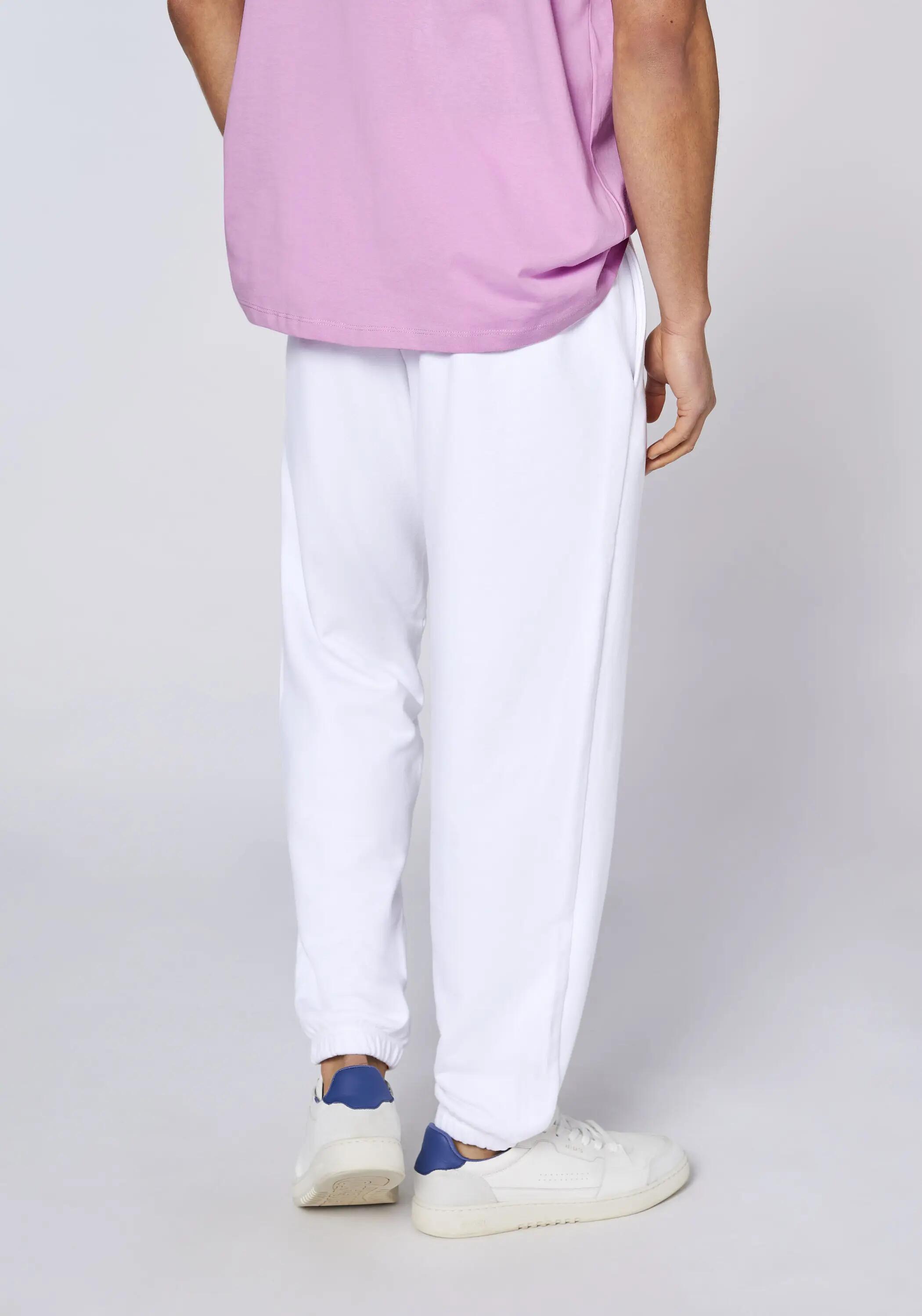 Sweathose mit Retro Print und elastischem Beinabschluss 4/7