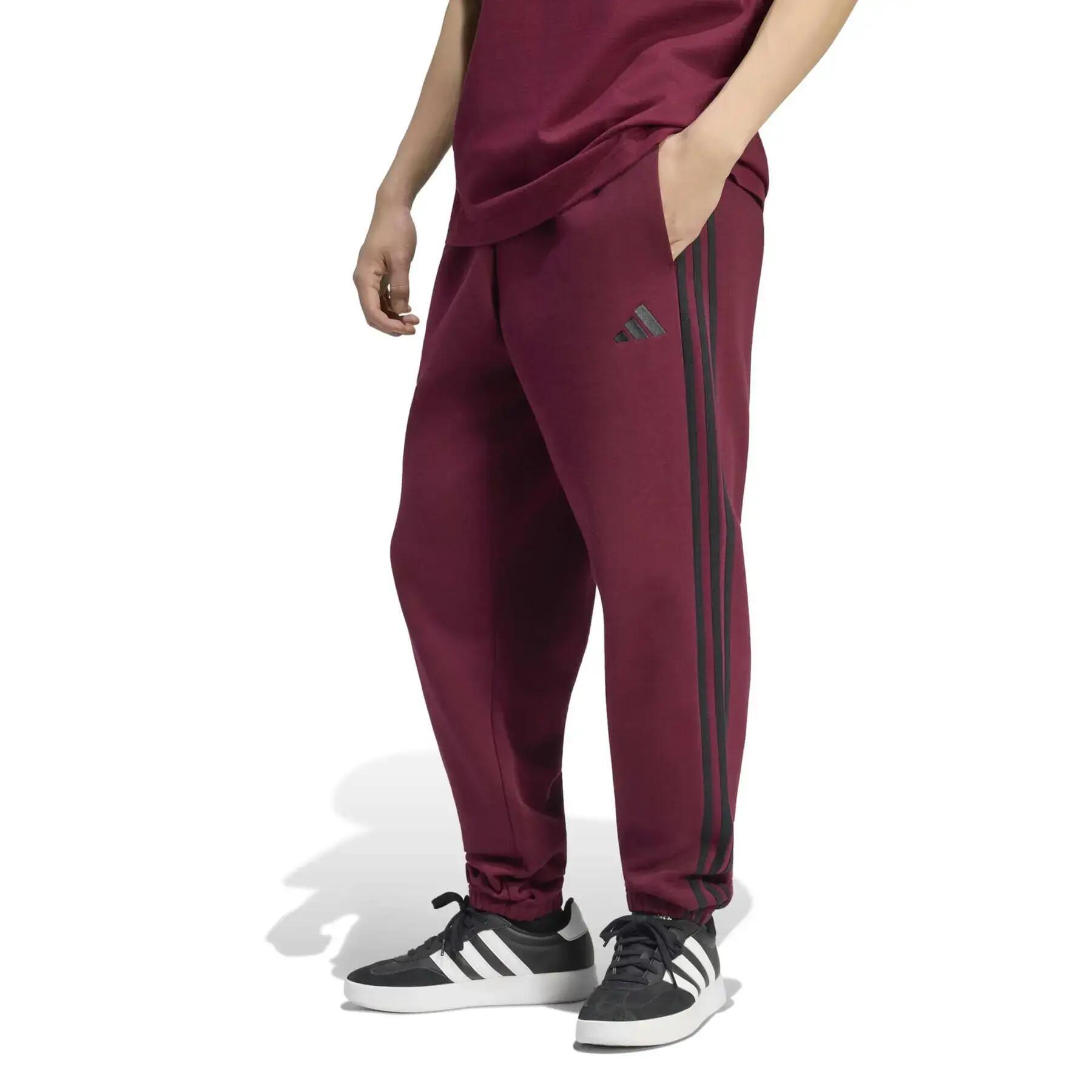 Pantaloni sportivi tapered adidas Essentials 3-Stripes Fleece Cuffed 2/6
