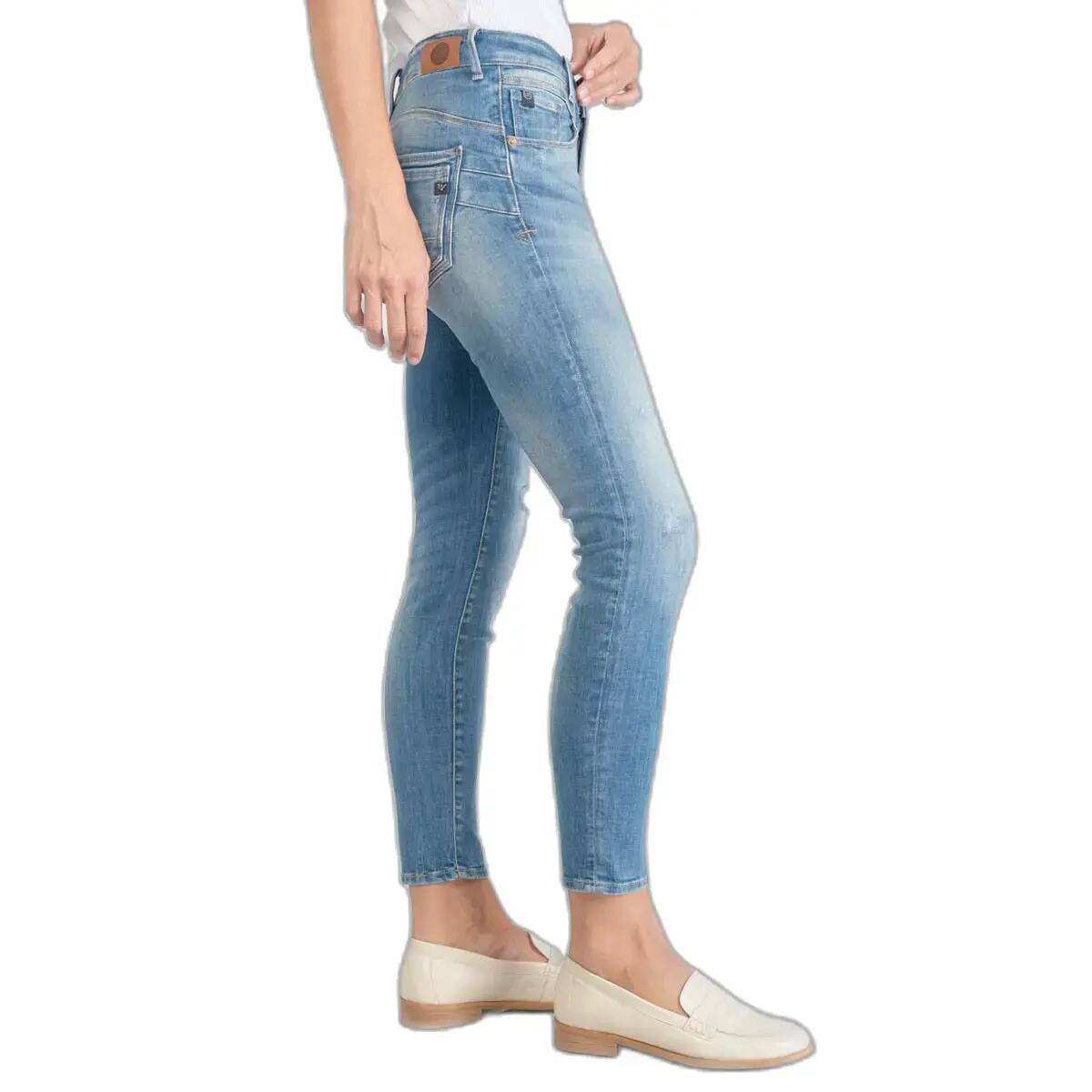 Jeans hoge taille vrouw Le Temps des cerises Pulp Flare Axis 5/7