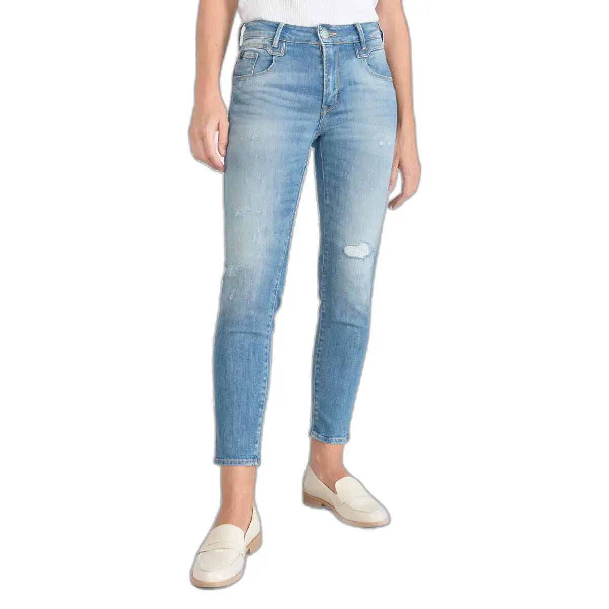 Jeans hoge taille vrouw Le Temps des cerises Pulp Flare Axis 2/7