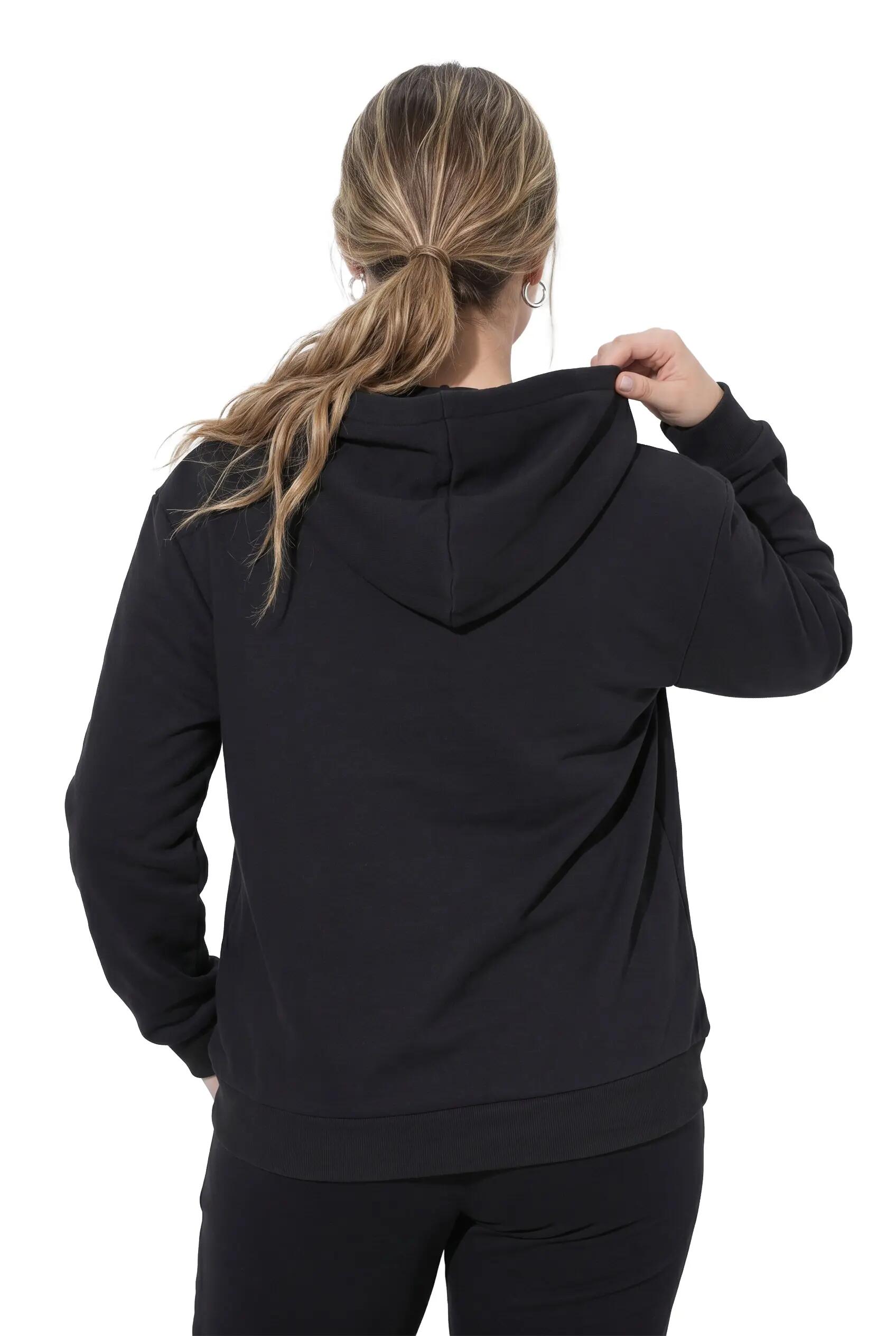 Dames Sweatjasje voering van imitatiebont capuchon lange mouwen 2/8